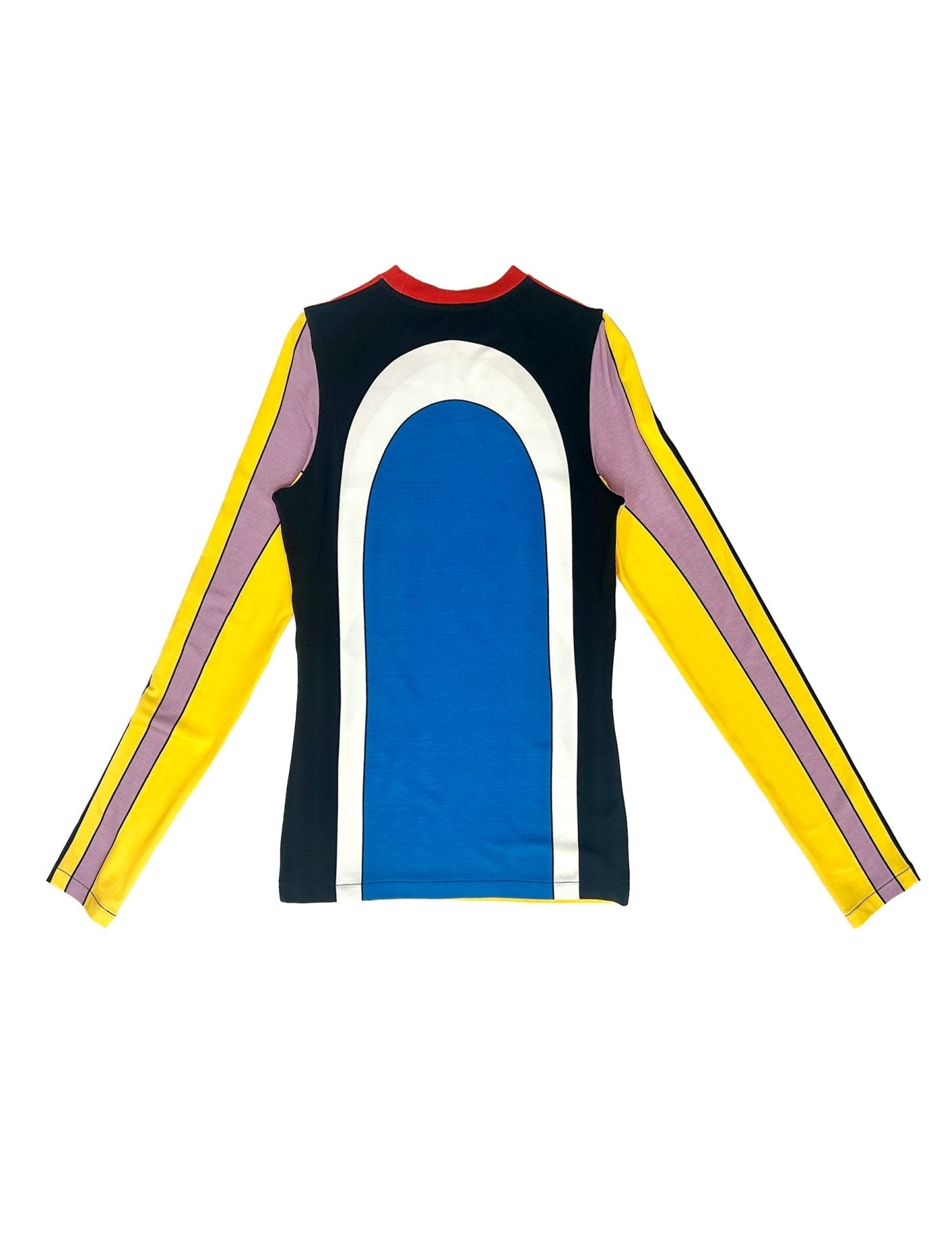 JEAN PAUL GAULTIER Multicolour Stretch Long Sleeve Body Map Print Top