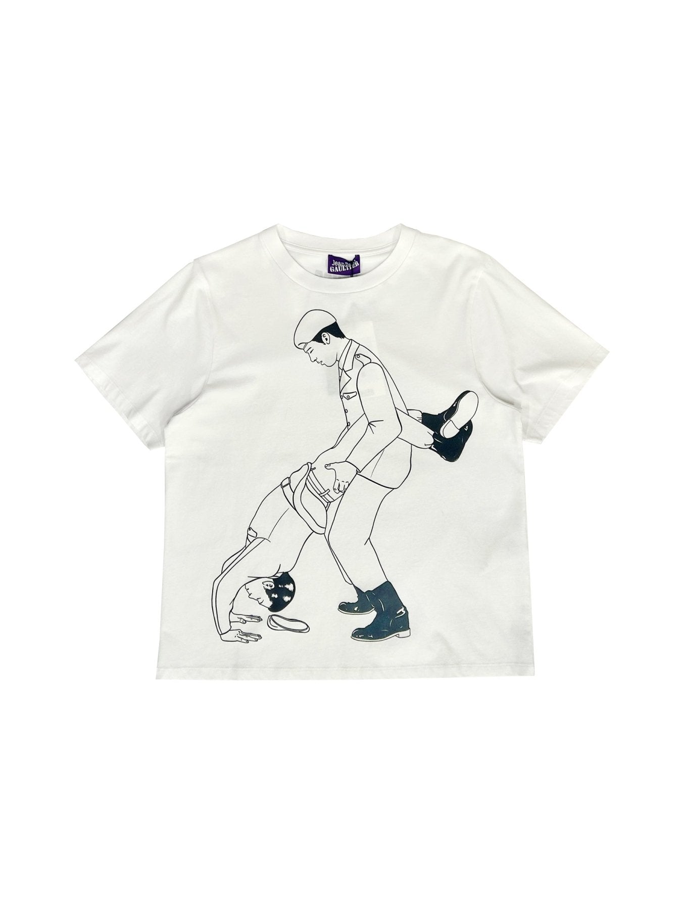 JEAN PAUL GAULTIER White Kamasutra Print T Shirt