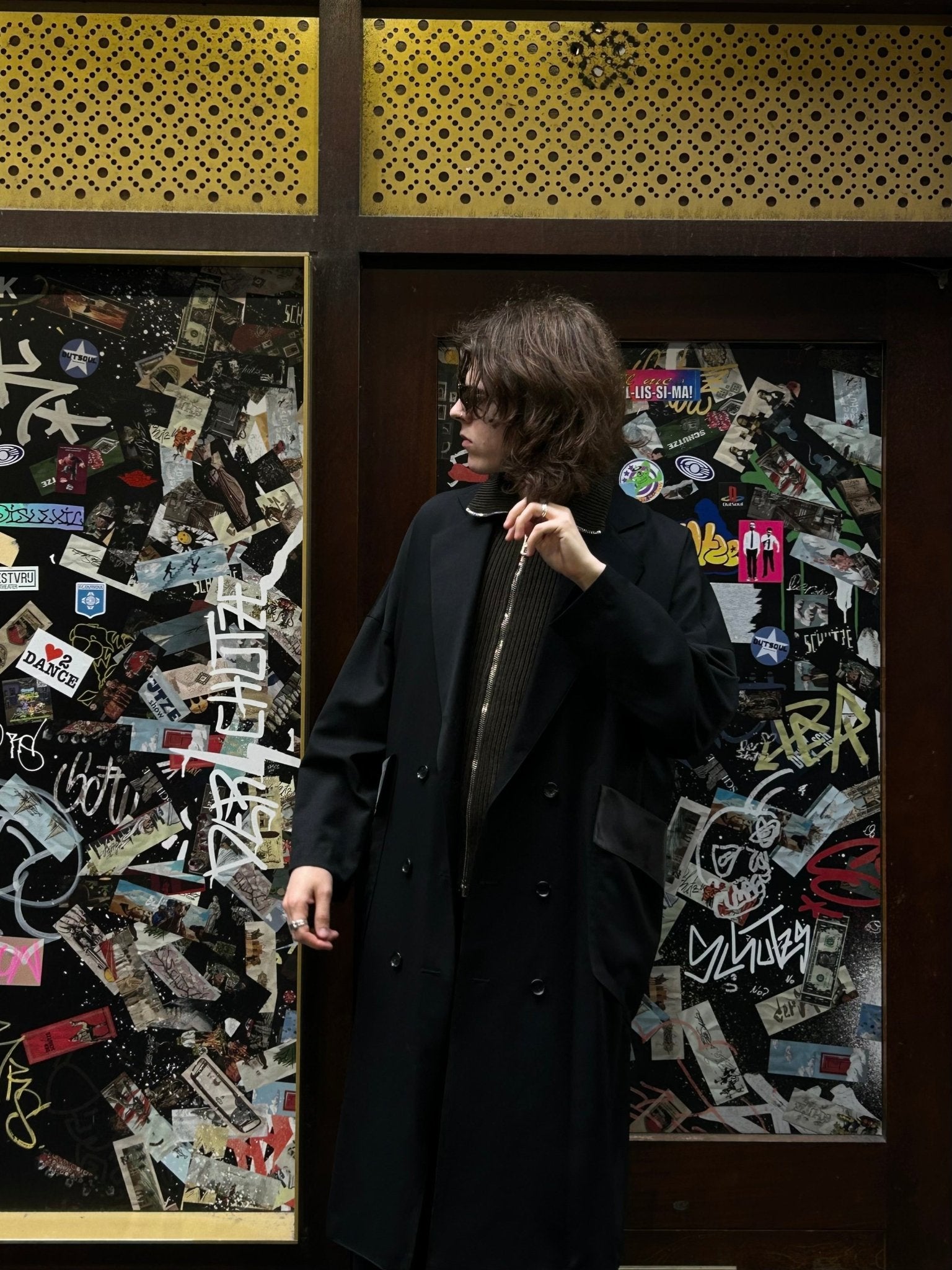 JEAN PAUL GAULTIER - Wool Fisherman Rib Zipped Open Sides Gilet - AW25 - DARK KHAKI