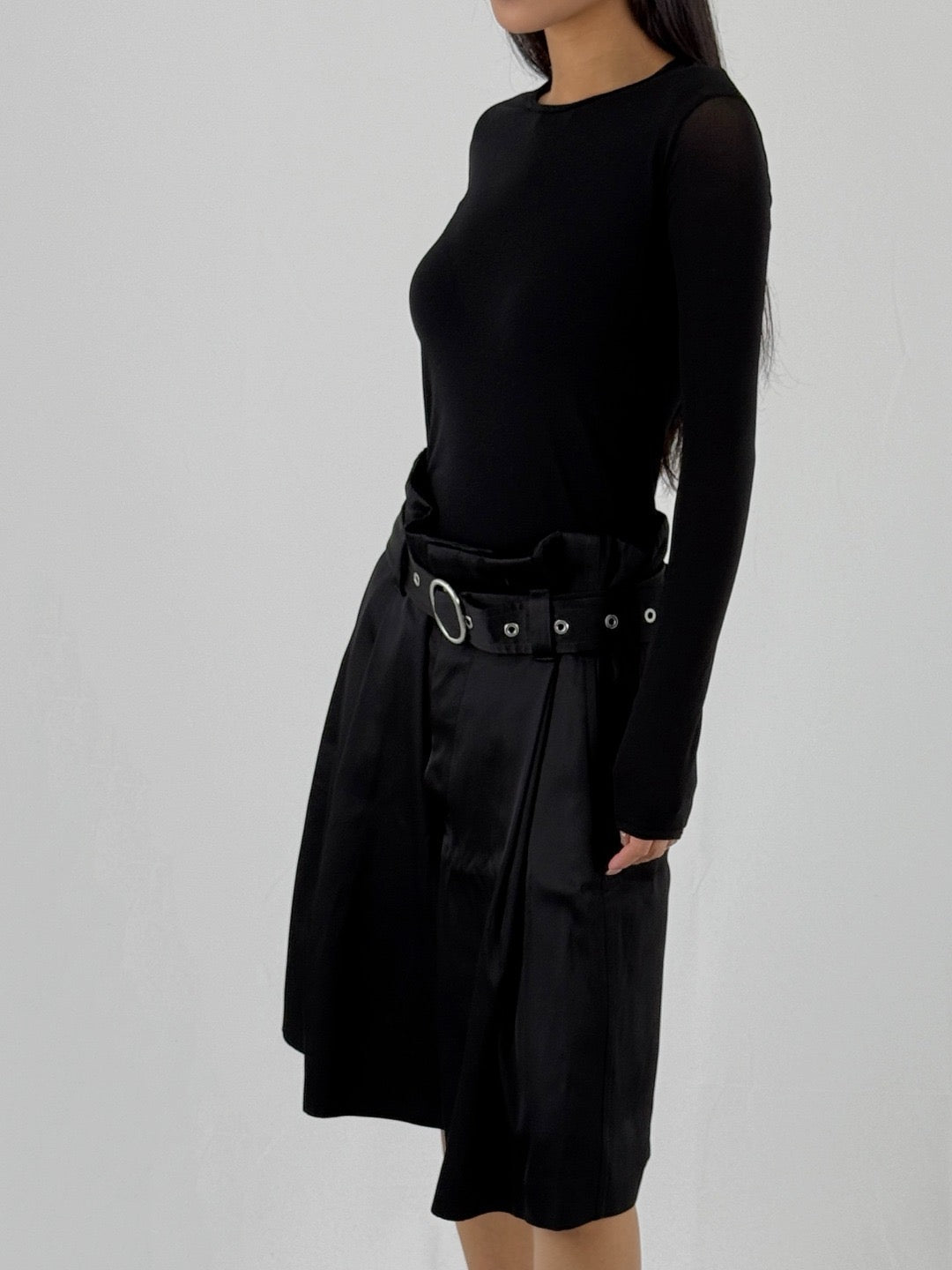 JIL SANDER Black Trouser Shorts