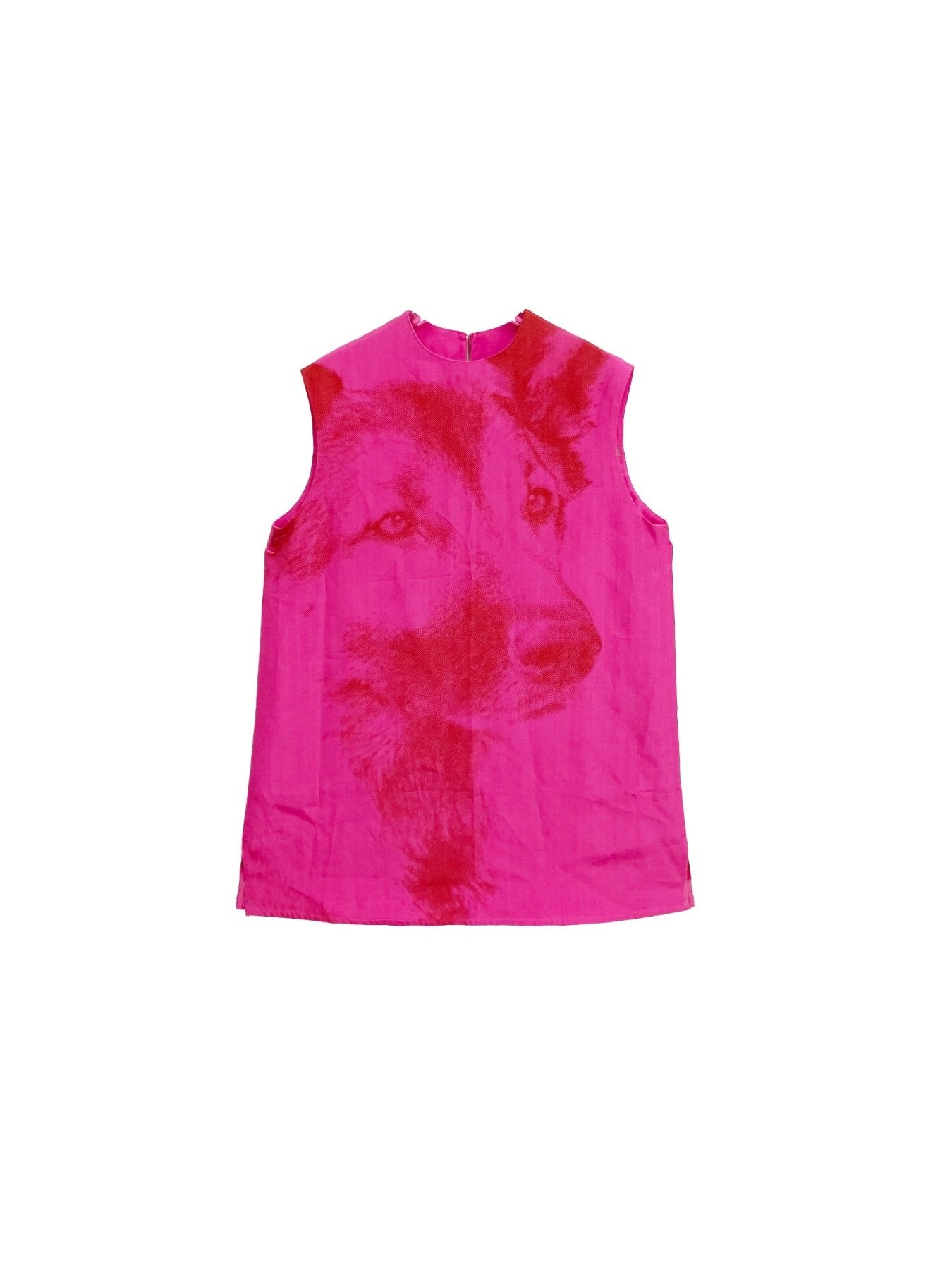 JIL SANDER Burgundy Bloom Tank Tops