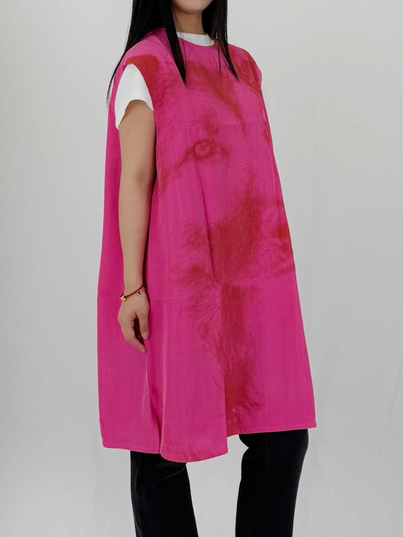 JIL SANDER Burgundy Bloom Tank Tops