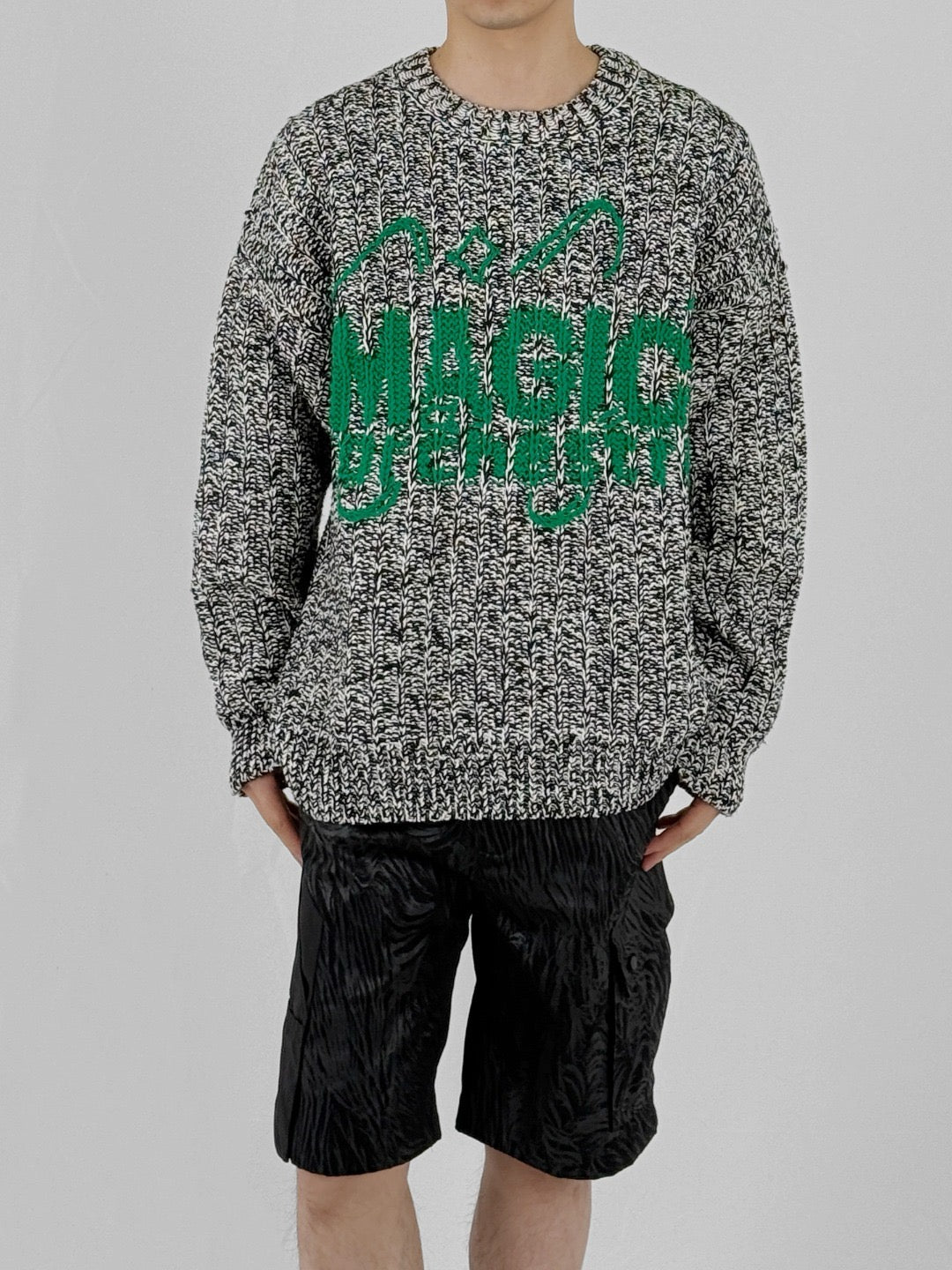 JIL SANDER CN Black Off White Green Jumper Sweaters