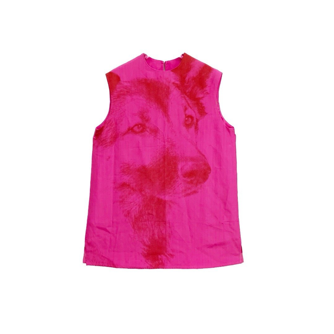 JIL SANDER - TANK TOP 43 - SS24 - BURGUNDY BLOOM