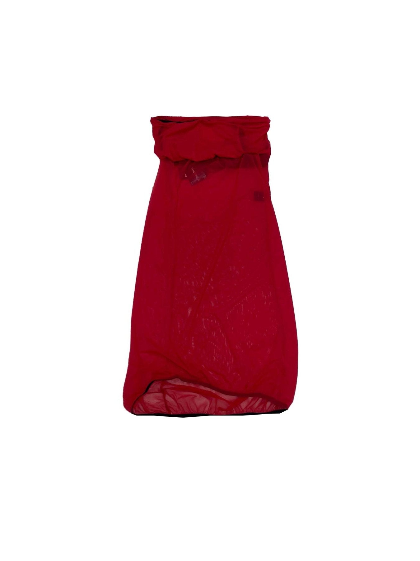 JOHANNA PARV Red With Cargo Pockets Mesh Skirts