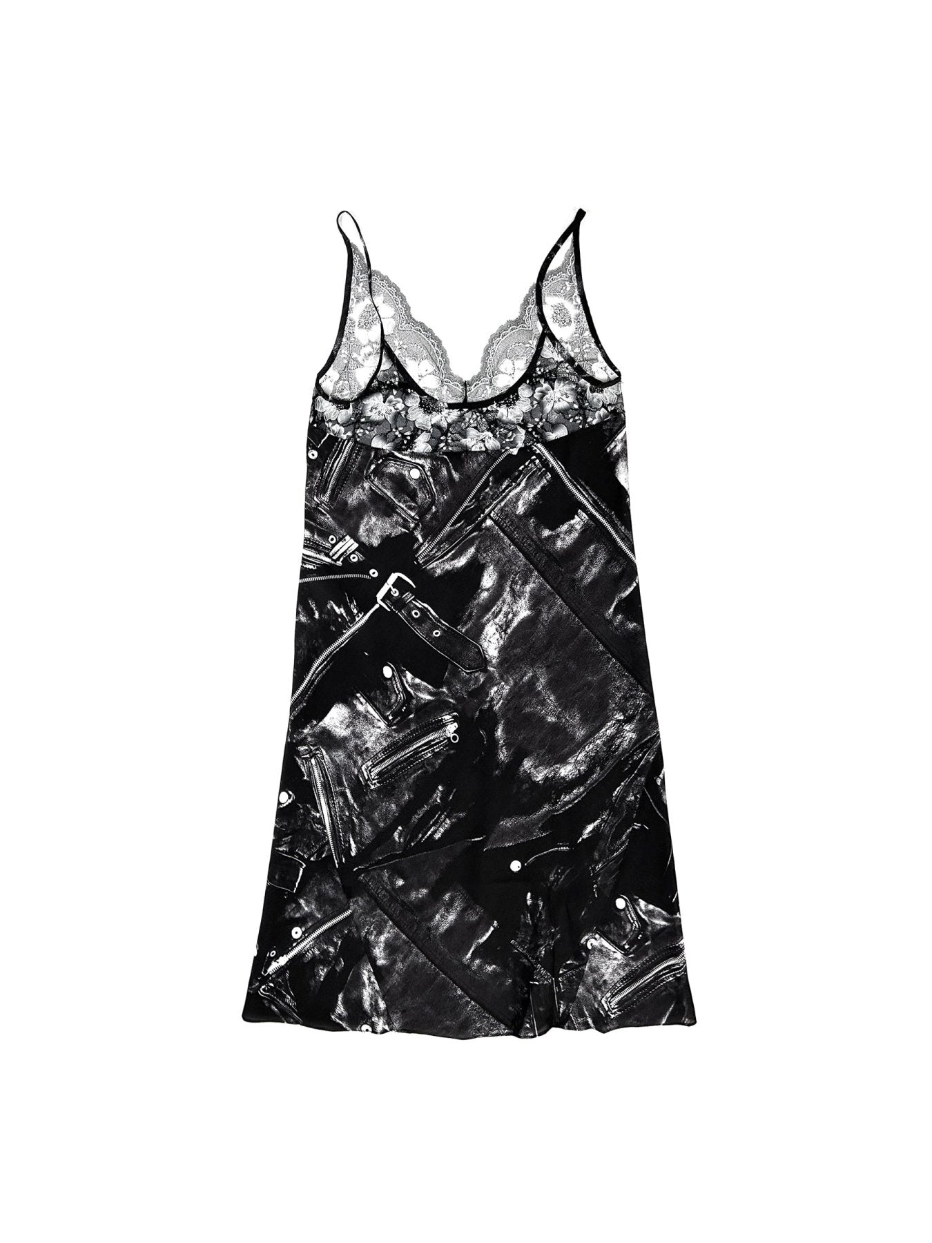 JORDANLUCA Black Cruise Slip Dress