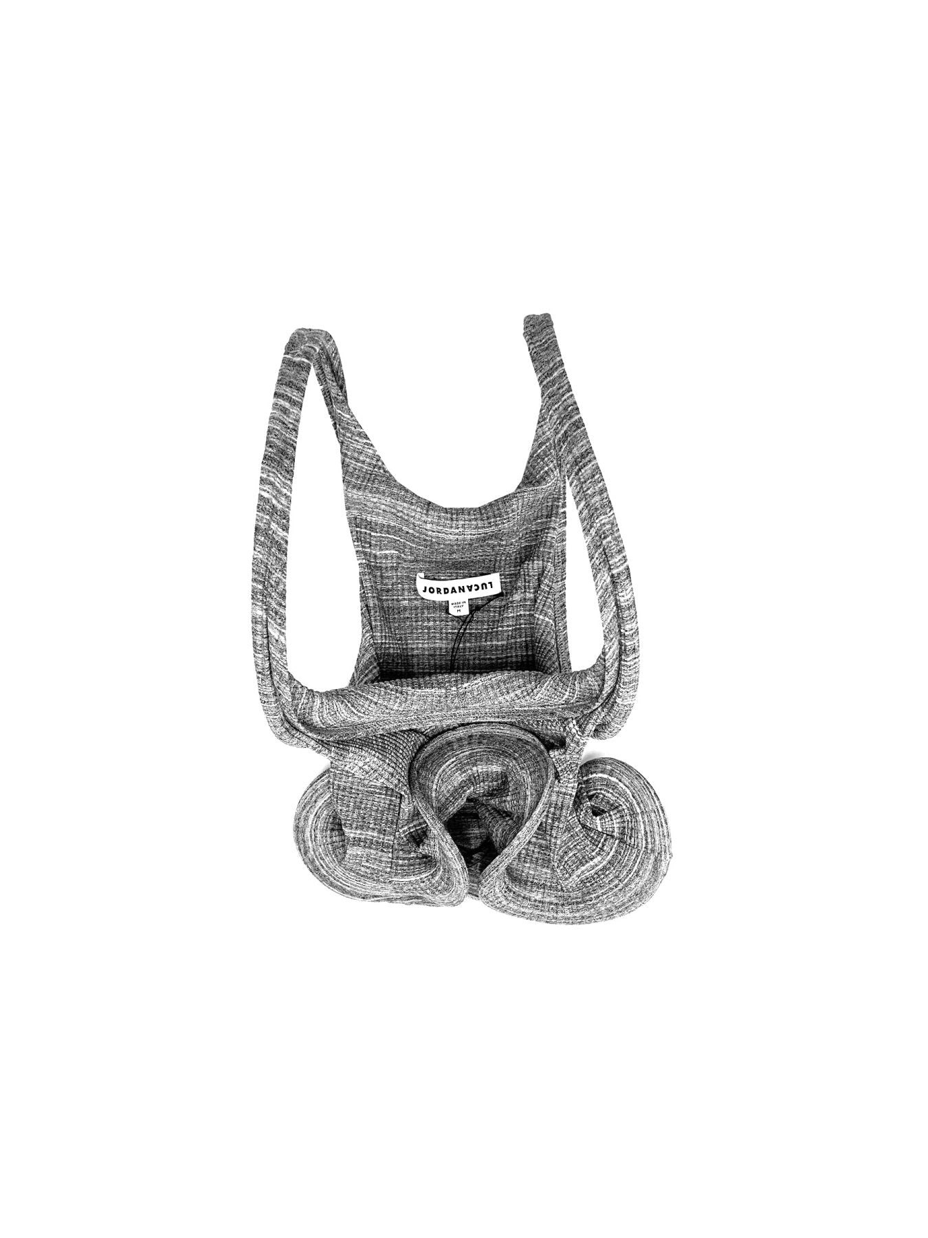 JORDANLUCA Grey Fem Crop Top