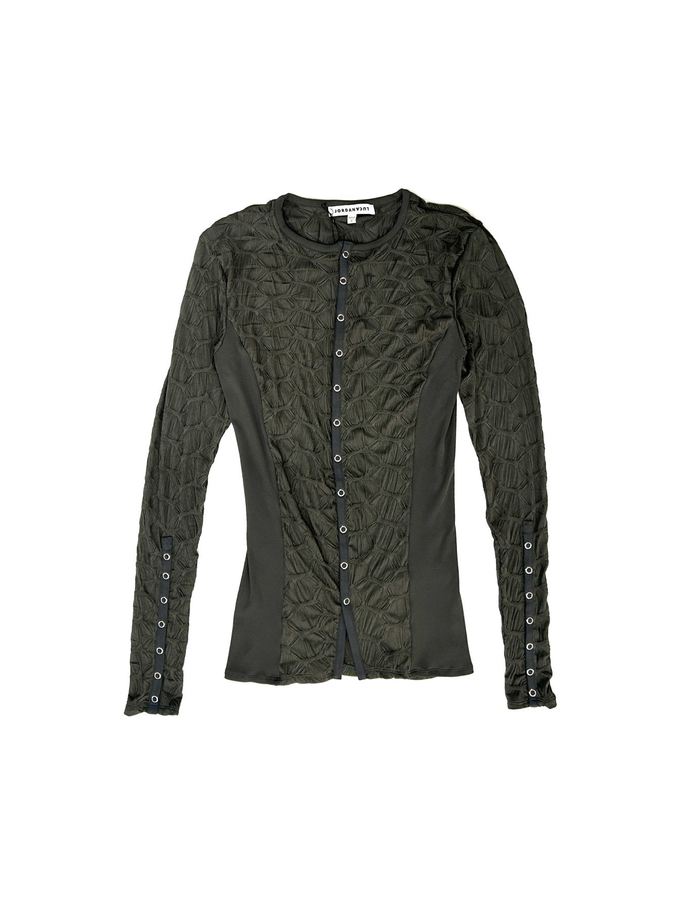 JORDANLUCA Grey Portabello Cardigan