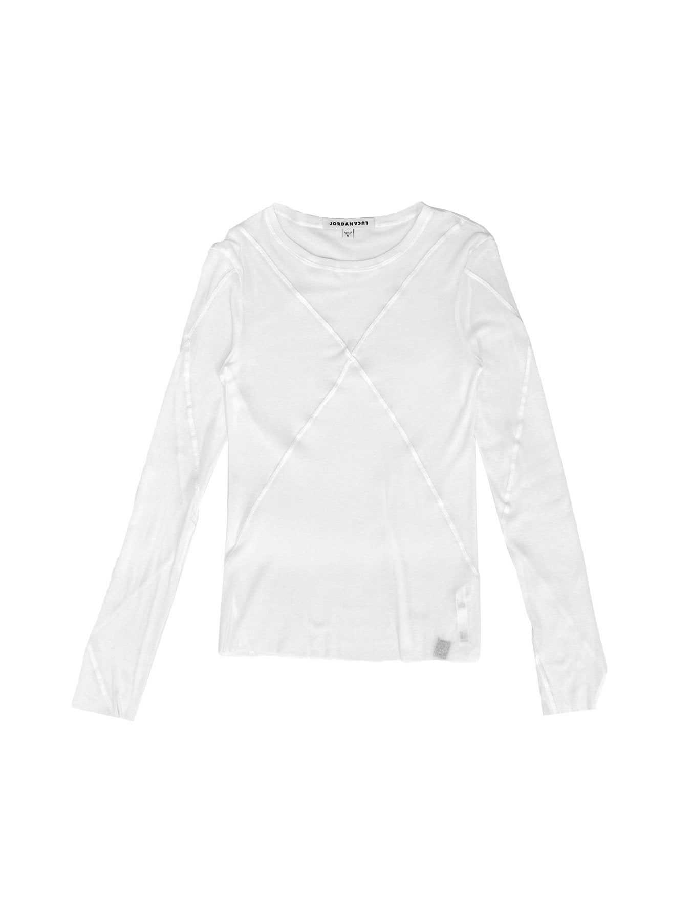 JORDANLUCA White Blues Long Sleeve Top