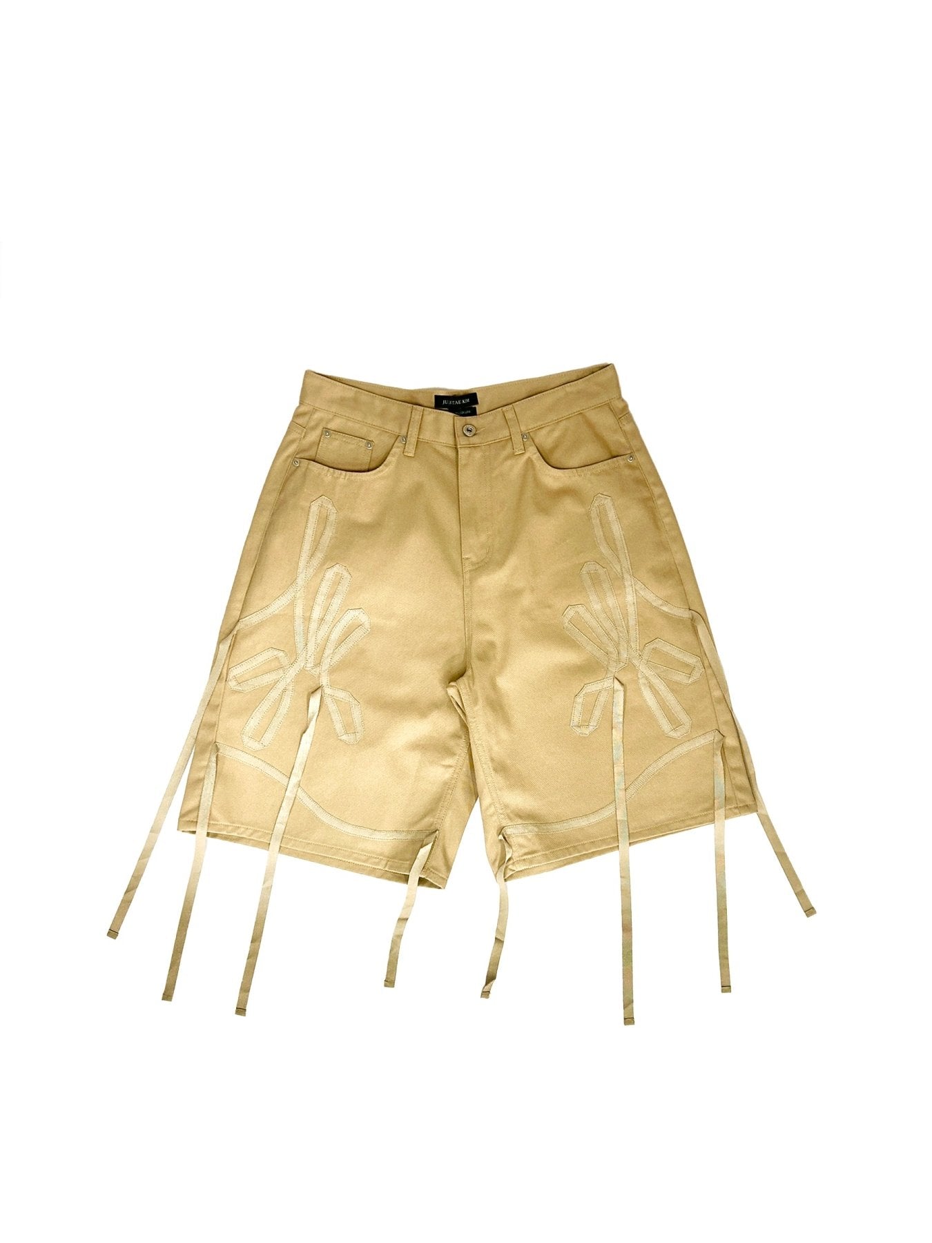 JUNTAE KIM Beige Applique Shorts