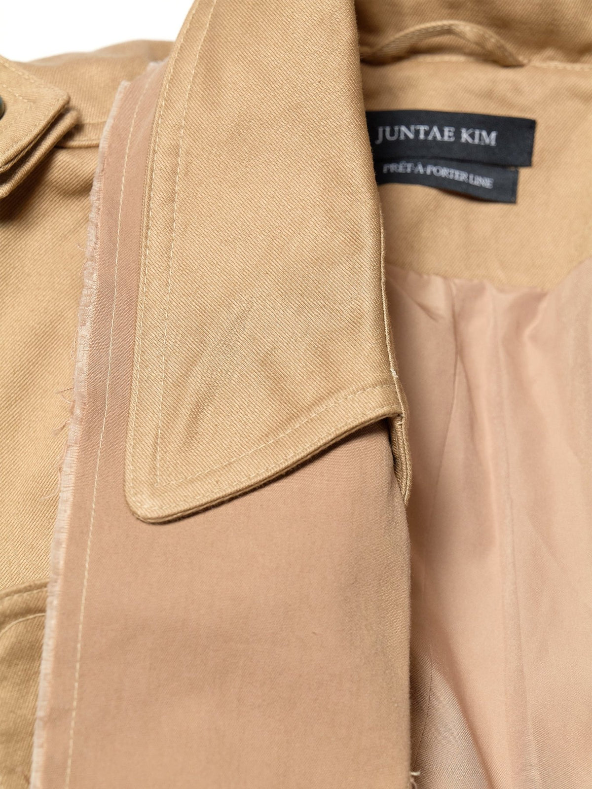 JUNTAE KIM Beige Layered Scarf Trench Coat