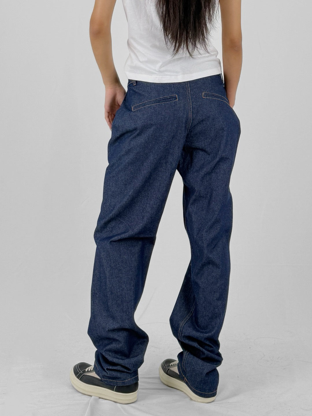 JUNTAE KIM - Gathered Belt Trousers - SS25 - BLUE