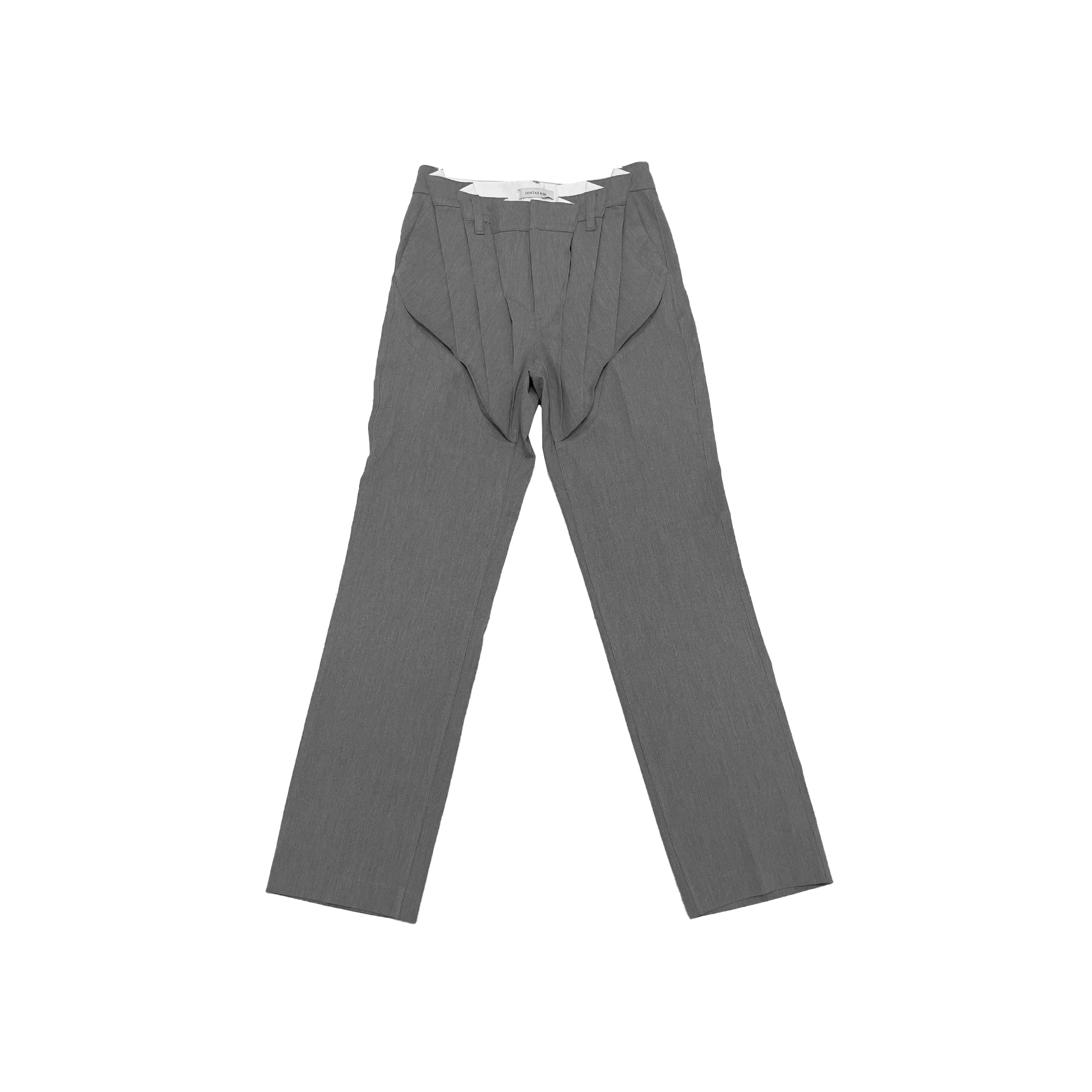 JUNTAE KIM - GATHERED CORSET SLACKS - SS24 - GREY