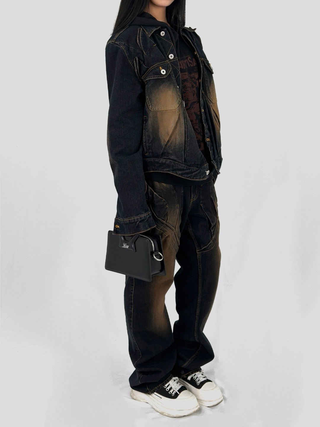 JUNTAE KIM - Gathered Corset Trousers - SS25 - BLACK
