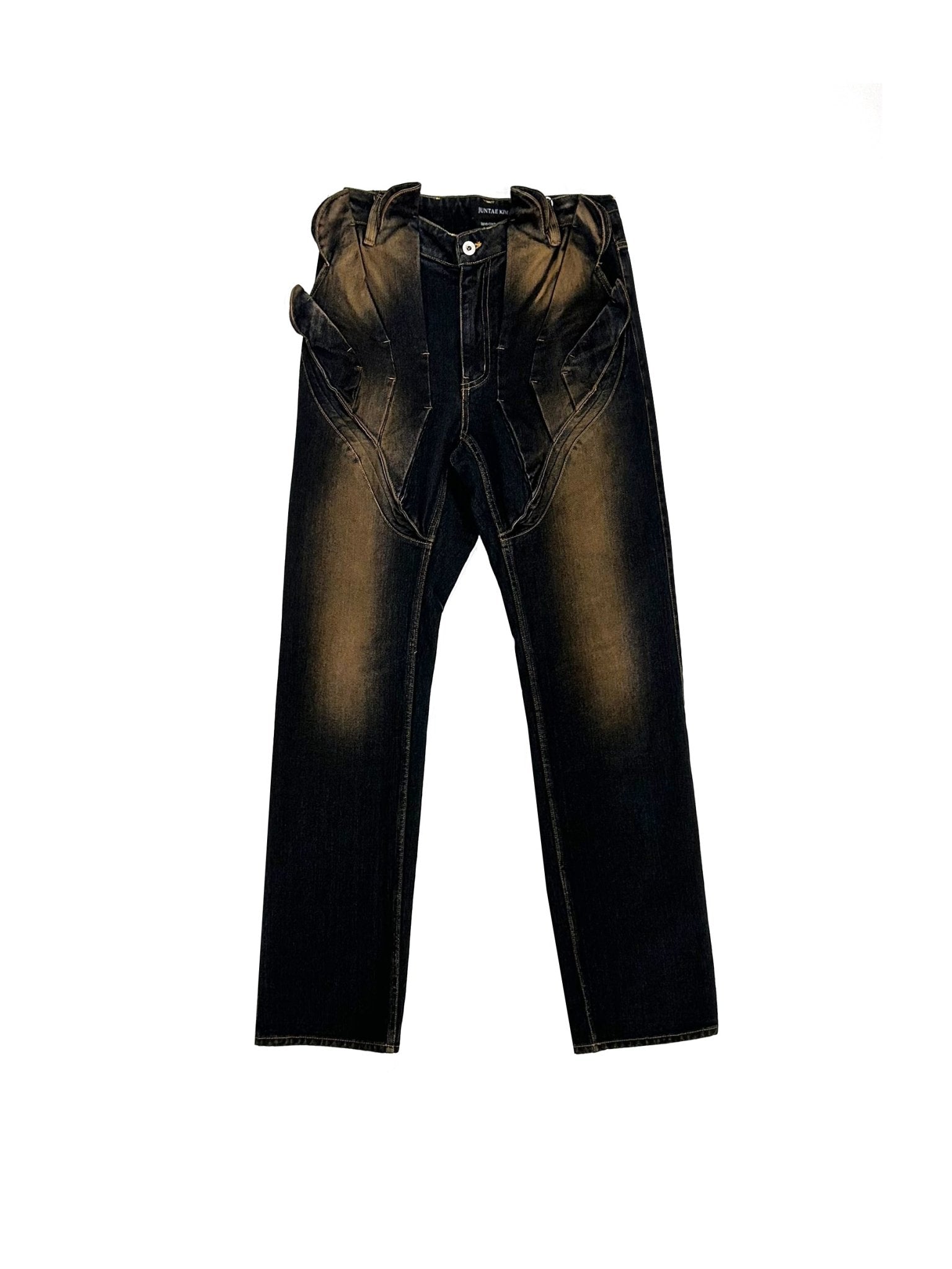JUNTAE KIM - Gathered Corset Trousers - SS25 - BLACK