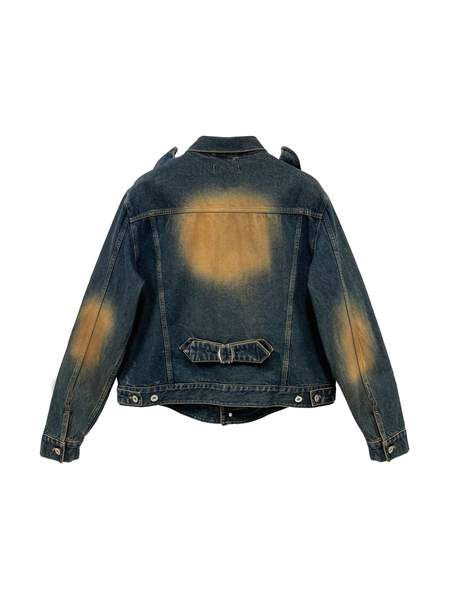 JUNTAE KIM - Gathered Denim Jacket - AW24 JTKAW24J07 BLUE
