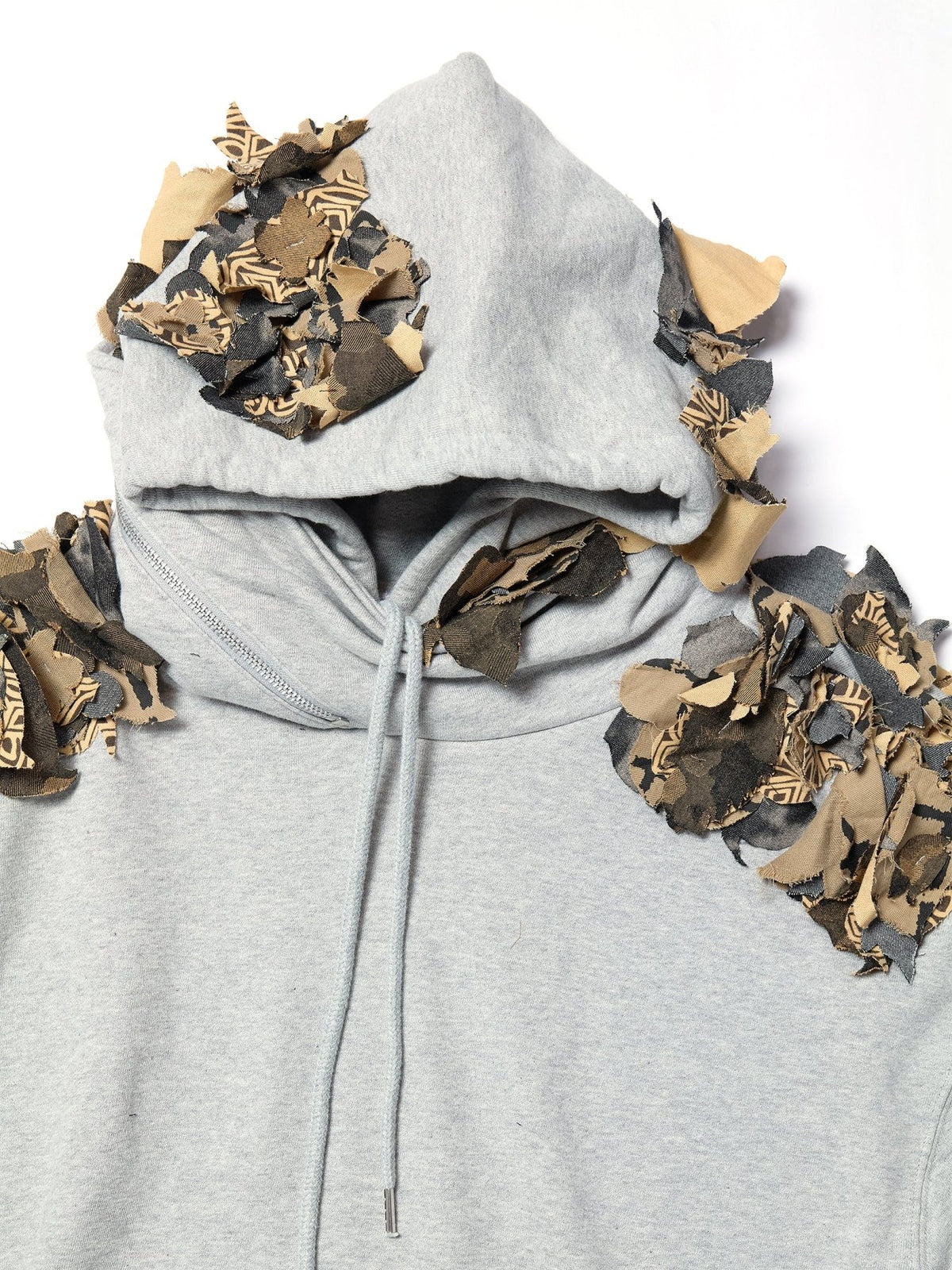 JUNTAE KIM Grey Laser Applique Sweat Hoodie