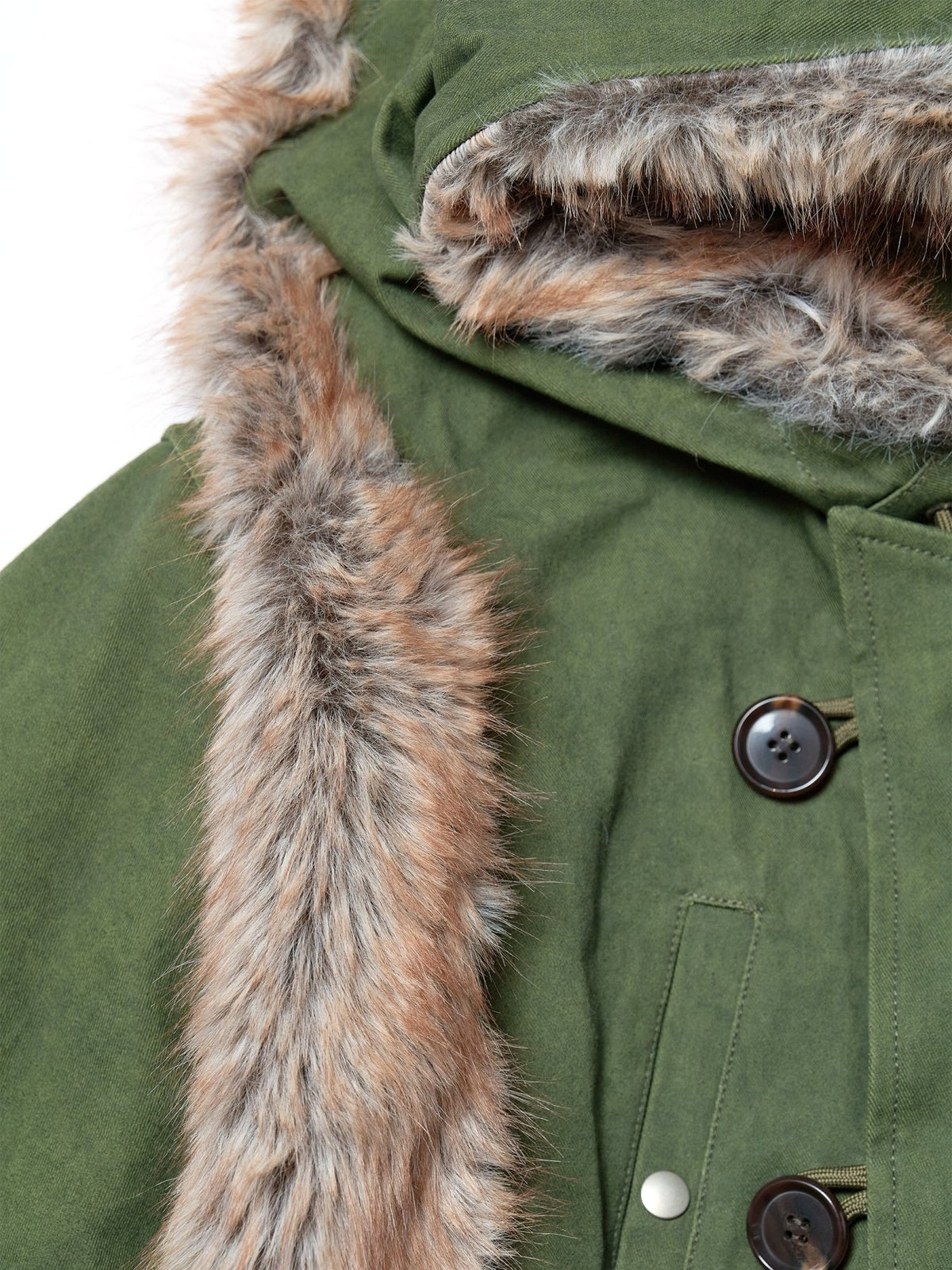 JUNTAE KIM Khaki Paneled Hoodie N-3B Parka