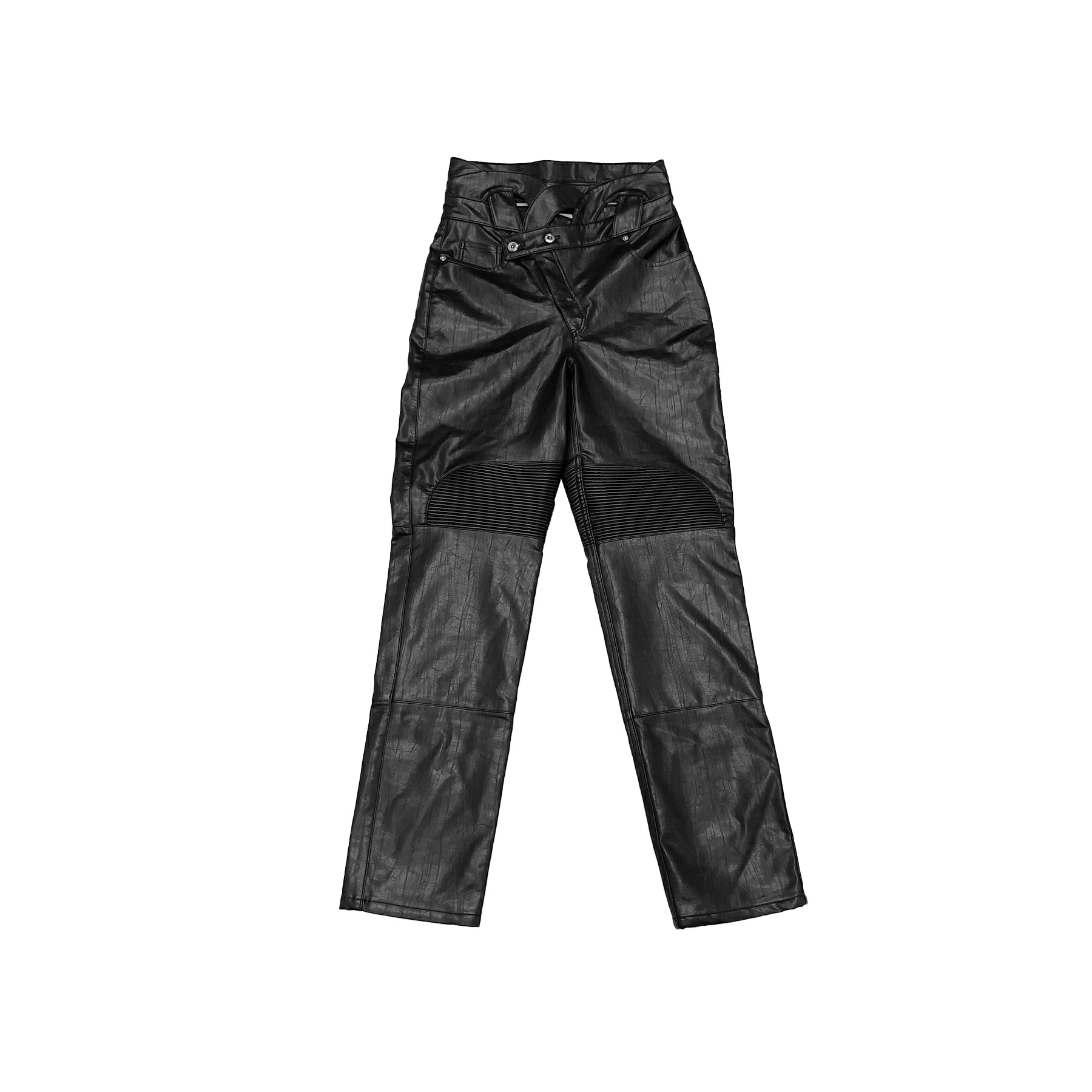 JUNTAE KIM - KNOTTED BELT TROUSERS - SS24 - BLACK