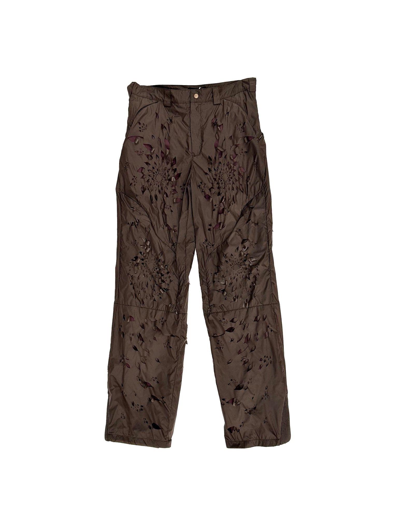 JUNTAE KIM - Laser - Slashed Petal Trousers - SS25 - BROWN
