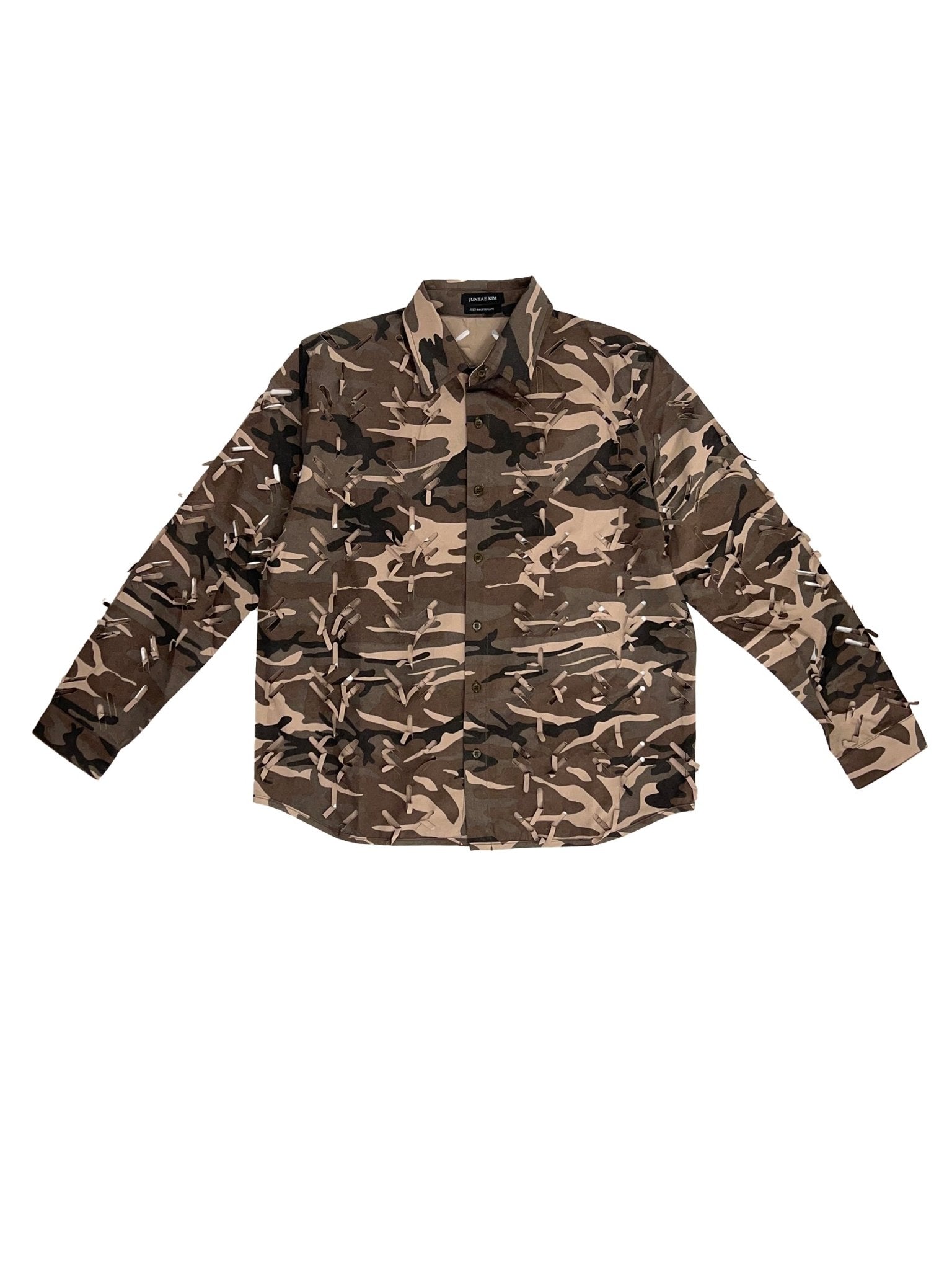 JUNTAE KIM - Laser Slashed Shirts - AW25 - CAMOUFLAGE