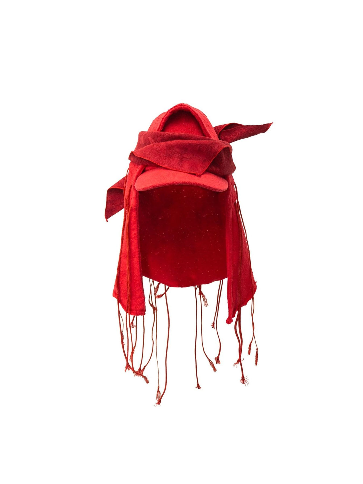 JUNTAE KIM Red Hooded Scarf Cap