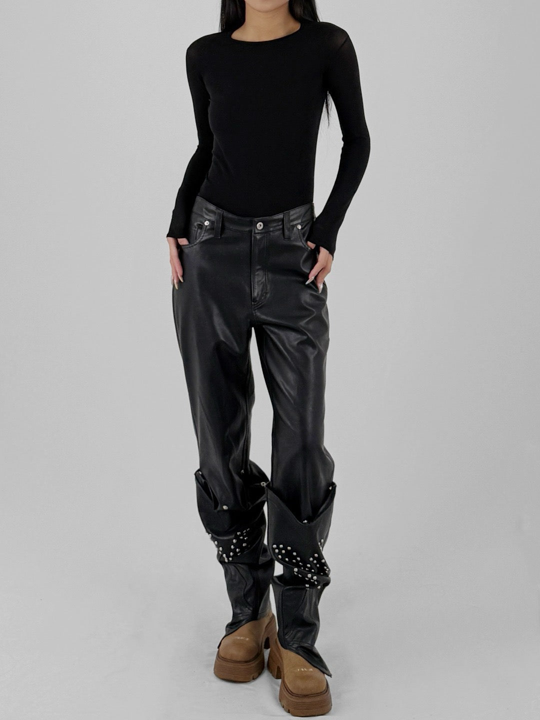 JUNTAE KIM - Western Boot Pants - AW25 - BLACK