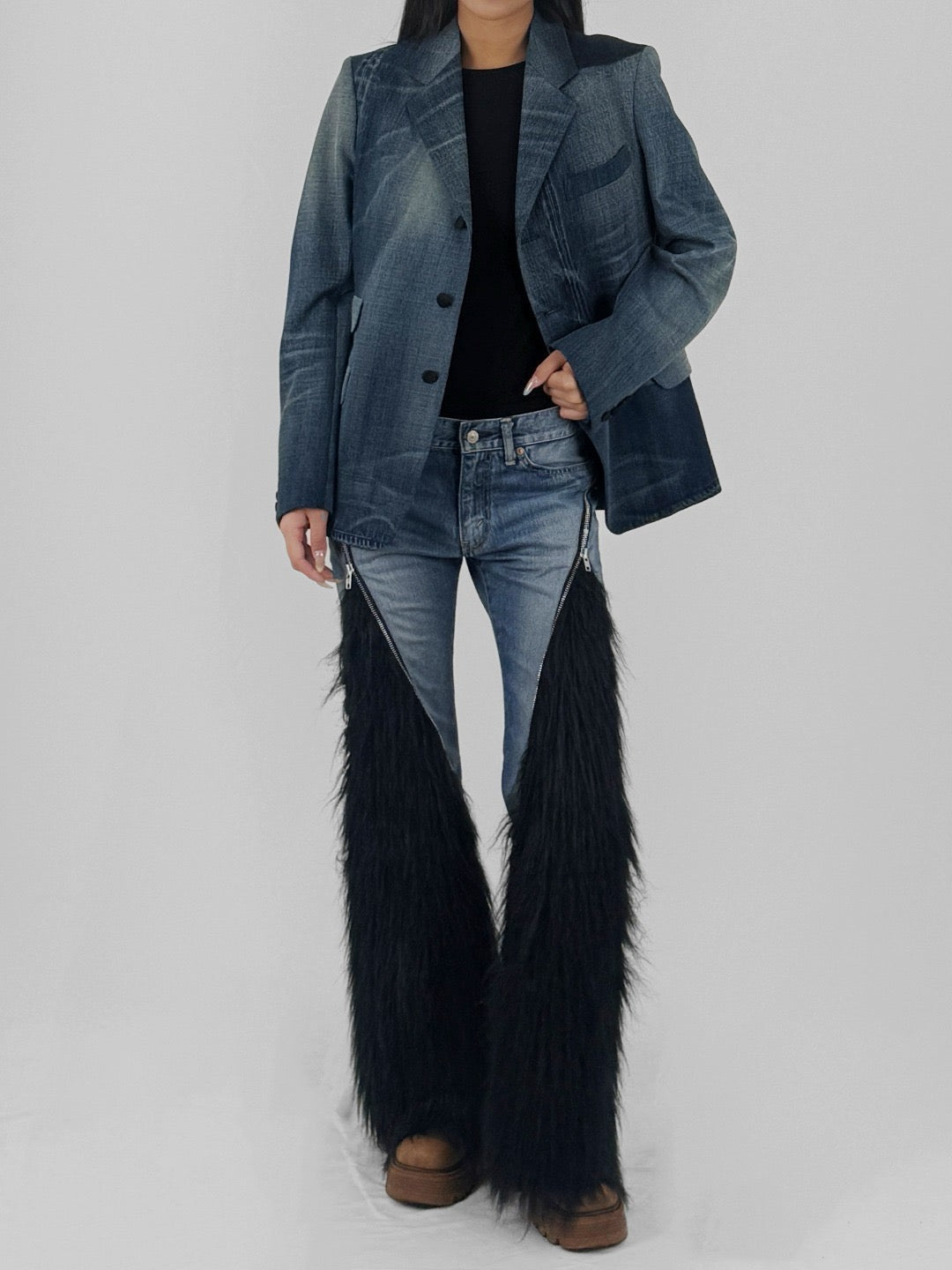 JUNYA WATANABE - Ladies Pants - AW25 - INDIGO BLACK