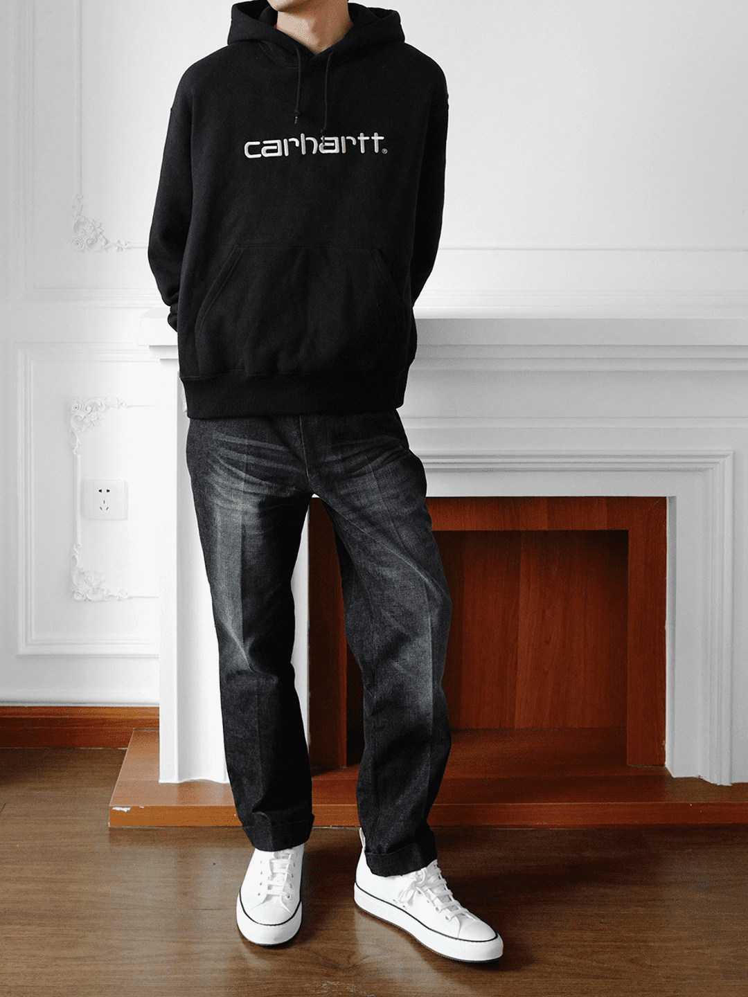 Junya Watanabe MAN - MEN'S HOODIE - SS25 - BLACK X BEIGE