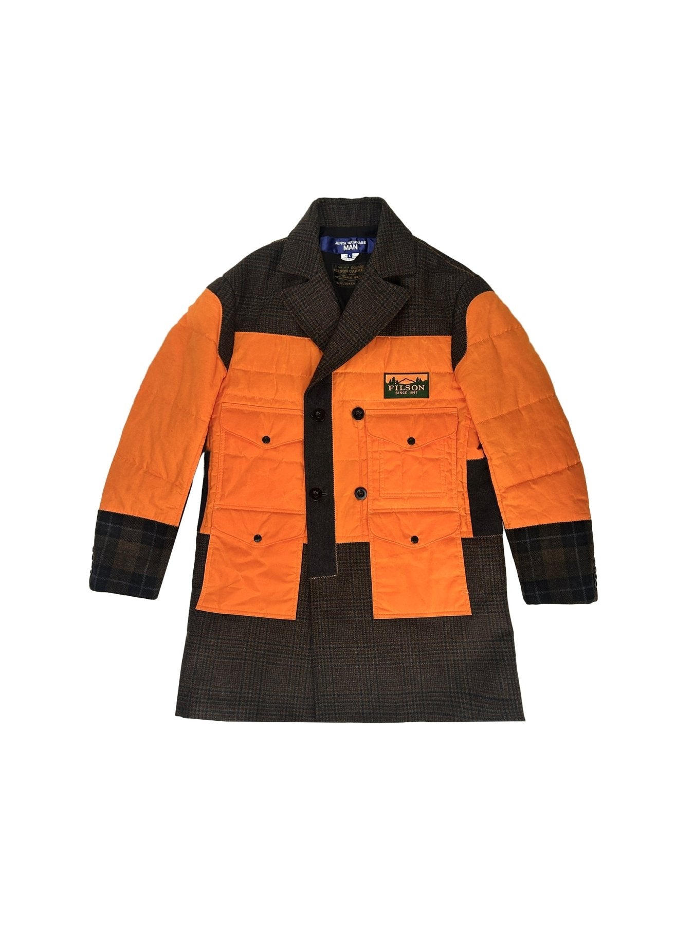 JUNYA WATANABE - Mens Coat - AW25 - ORANGE NVY BRN