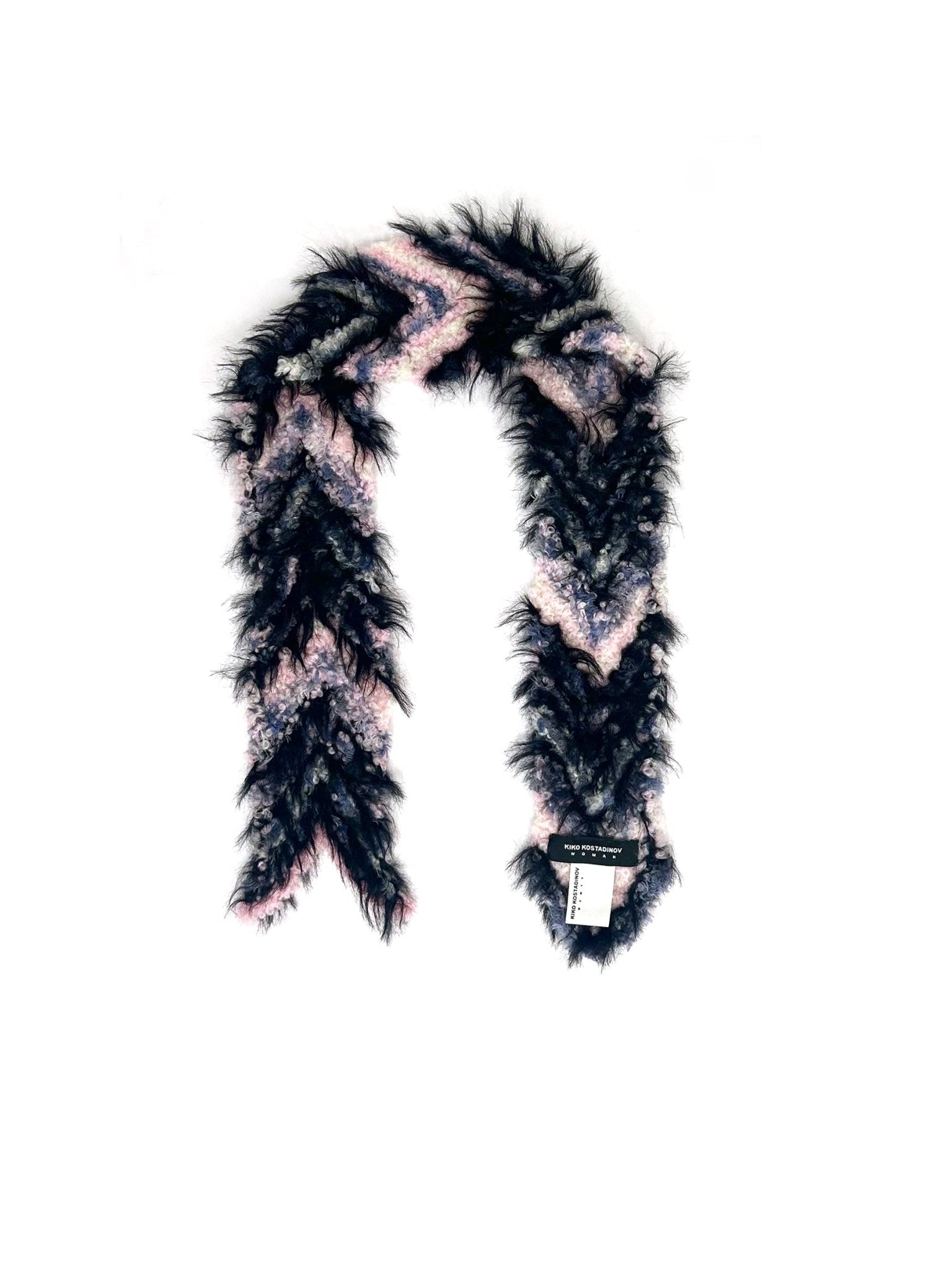 Kiko Kostadinov - Chevron Knit Scarf Sky Blue