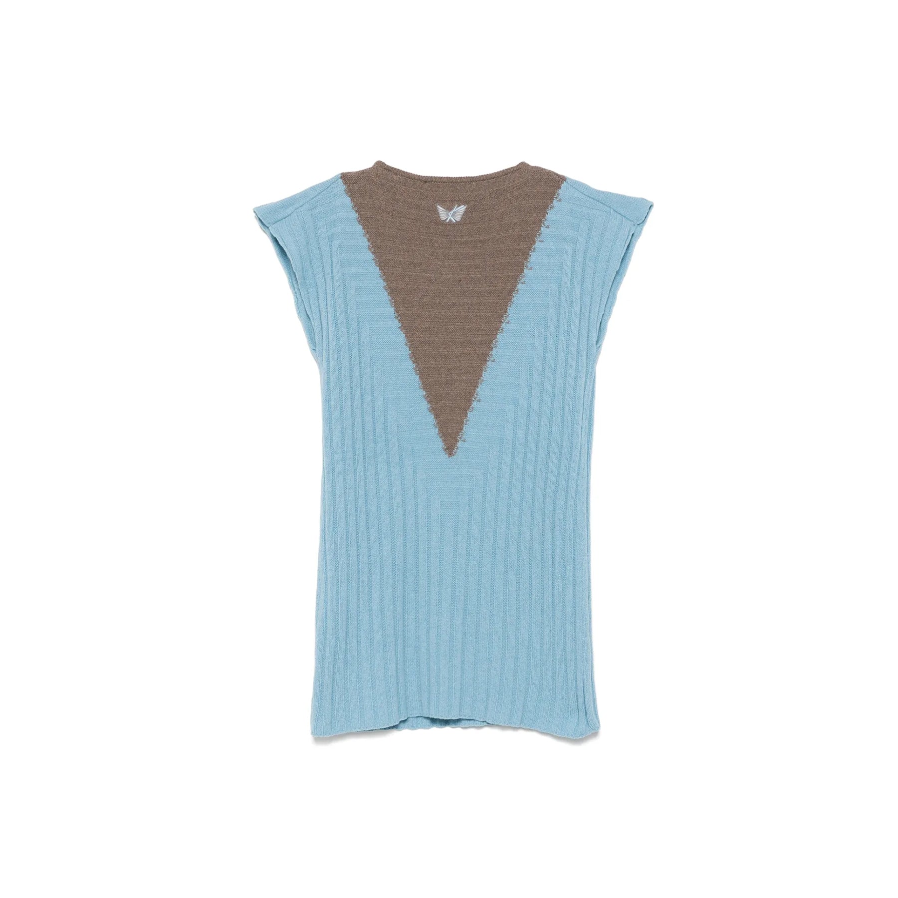 KIKO KOSTADINOV - Dakota Vest - SS25 - CELESTE BLUE/SEPIA