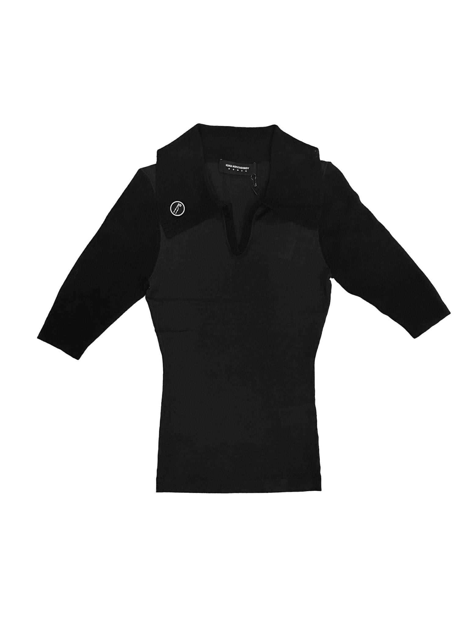 Kiko Kostadinov - Larissa Knit Polo Pitch Black