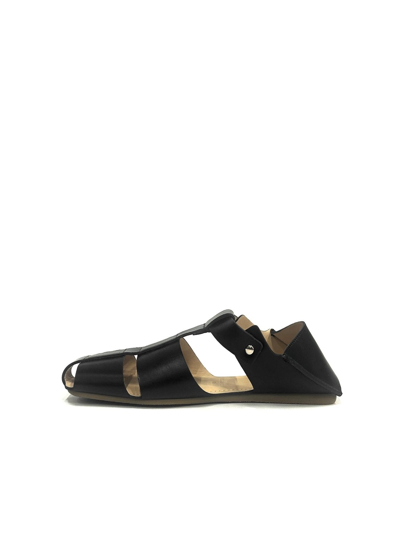 LEMAIRE Black Fisherman Slip On Sandals