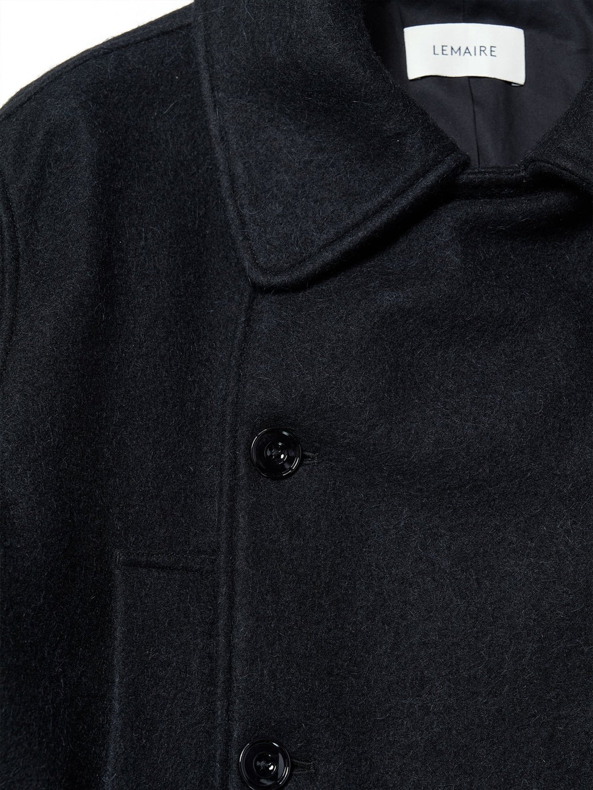 LEMAIRE Black Short Wrap Coat