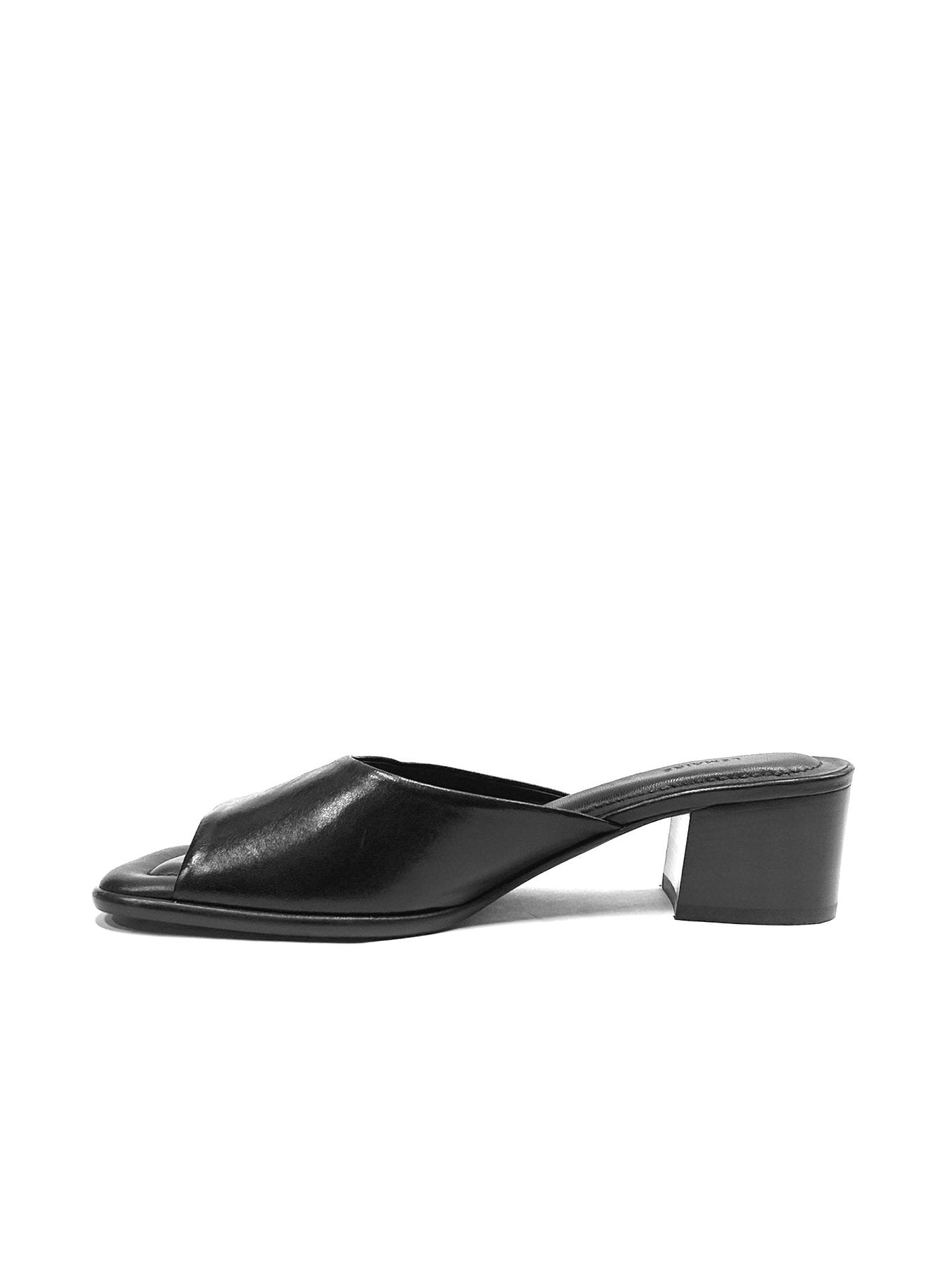 LEMAIRE Black Square Heeled Mules 55