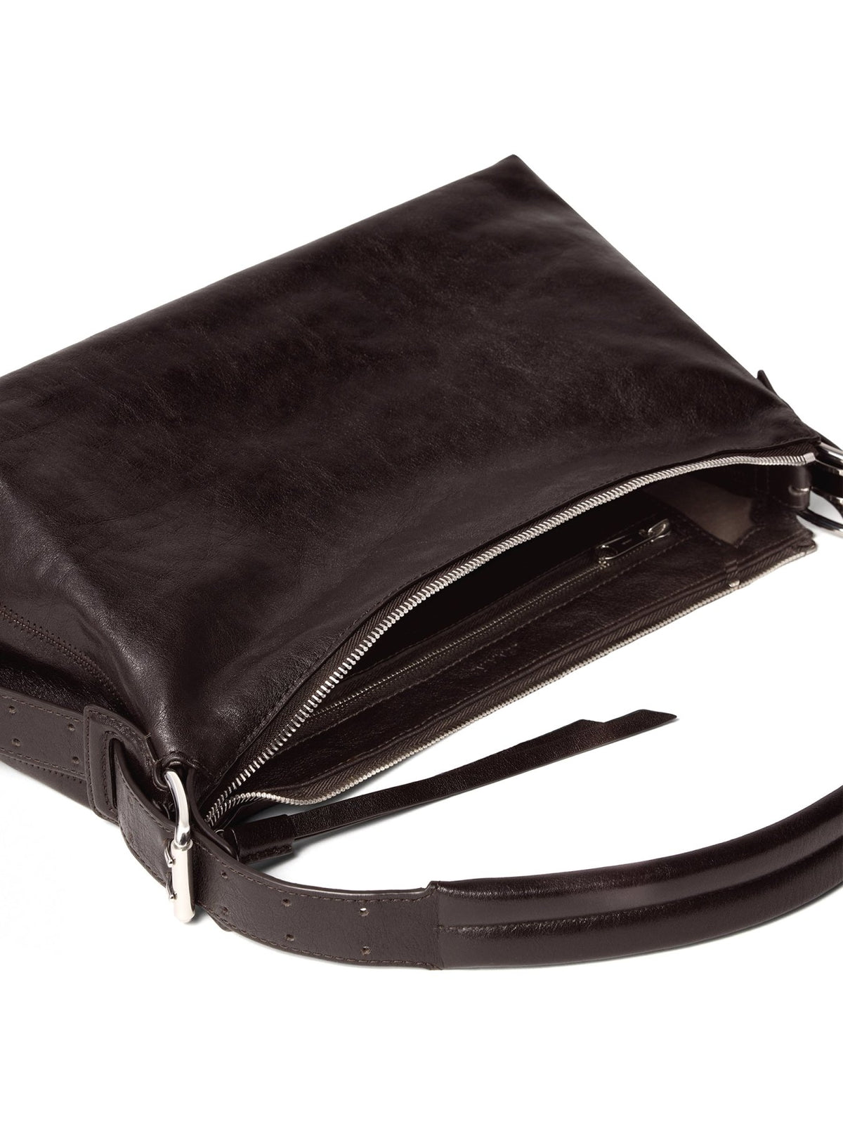 LEMAIRE Brown Belted Baguette Bag