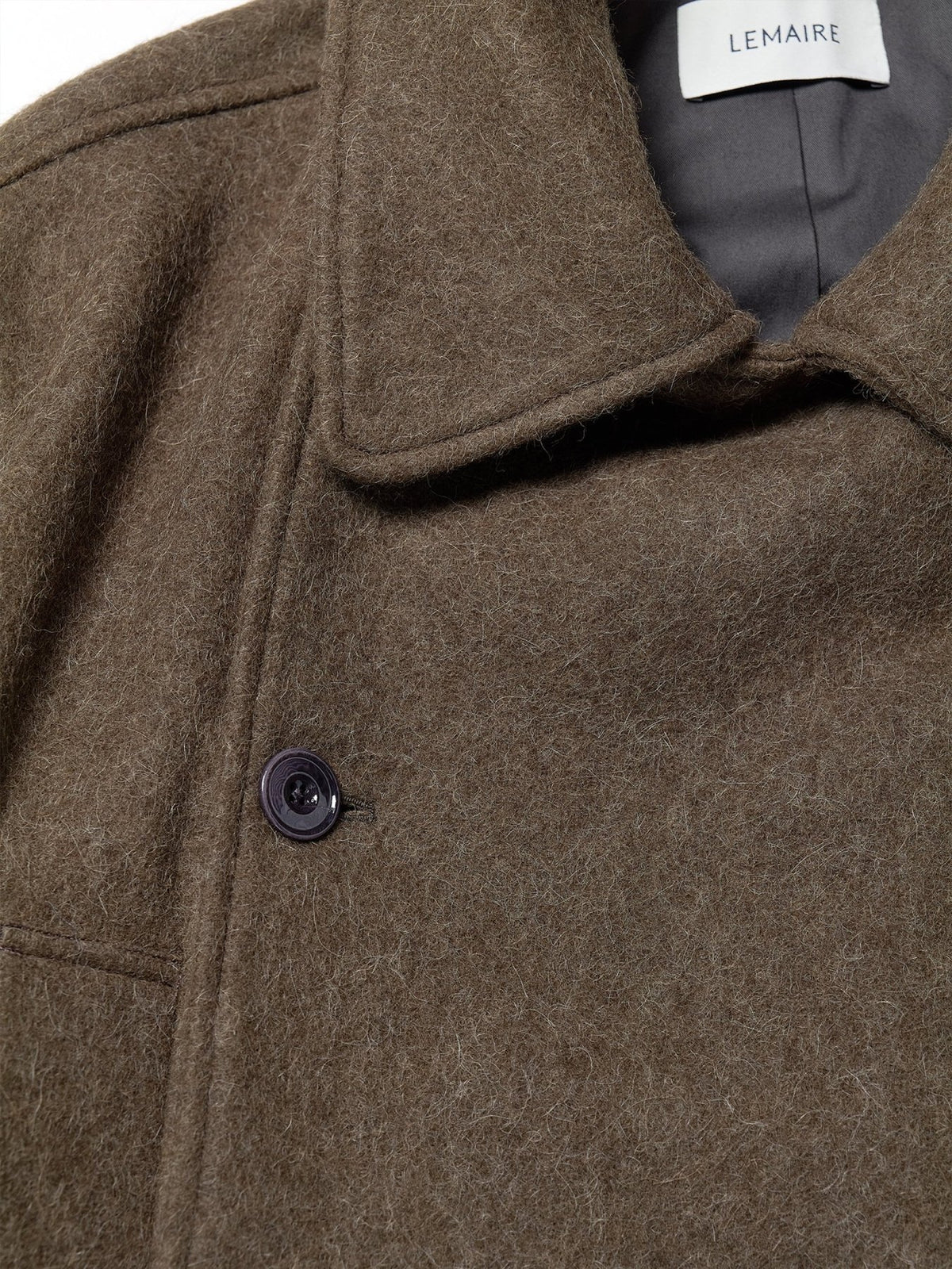 LEMAIRE Brown Short Wrap Coat