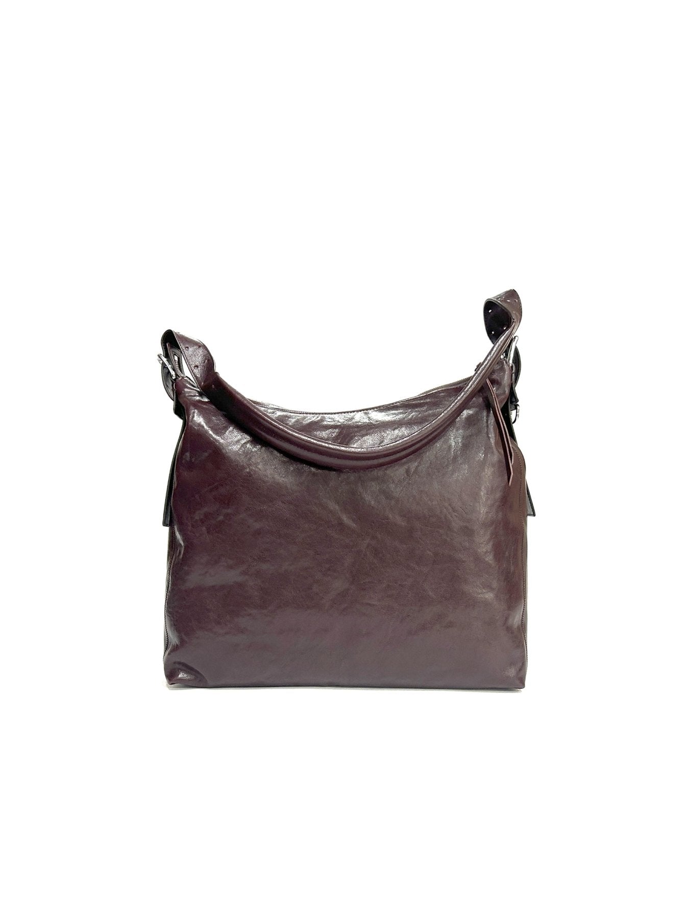 LEMAIRE Burgundy Belted Hobo Bag
