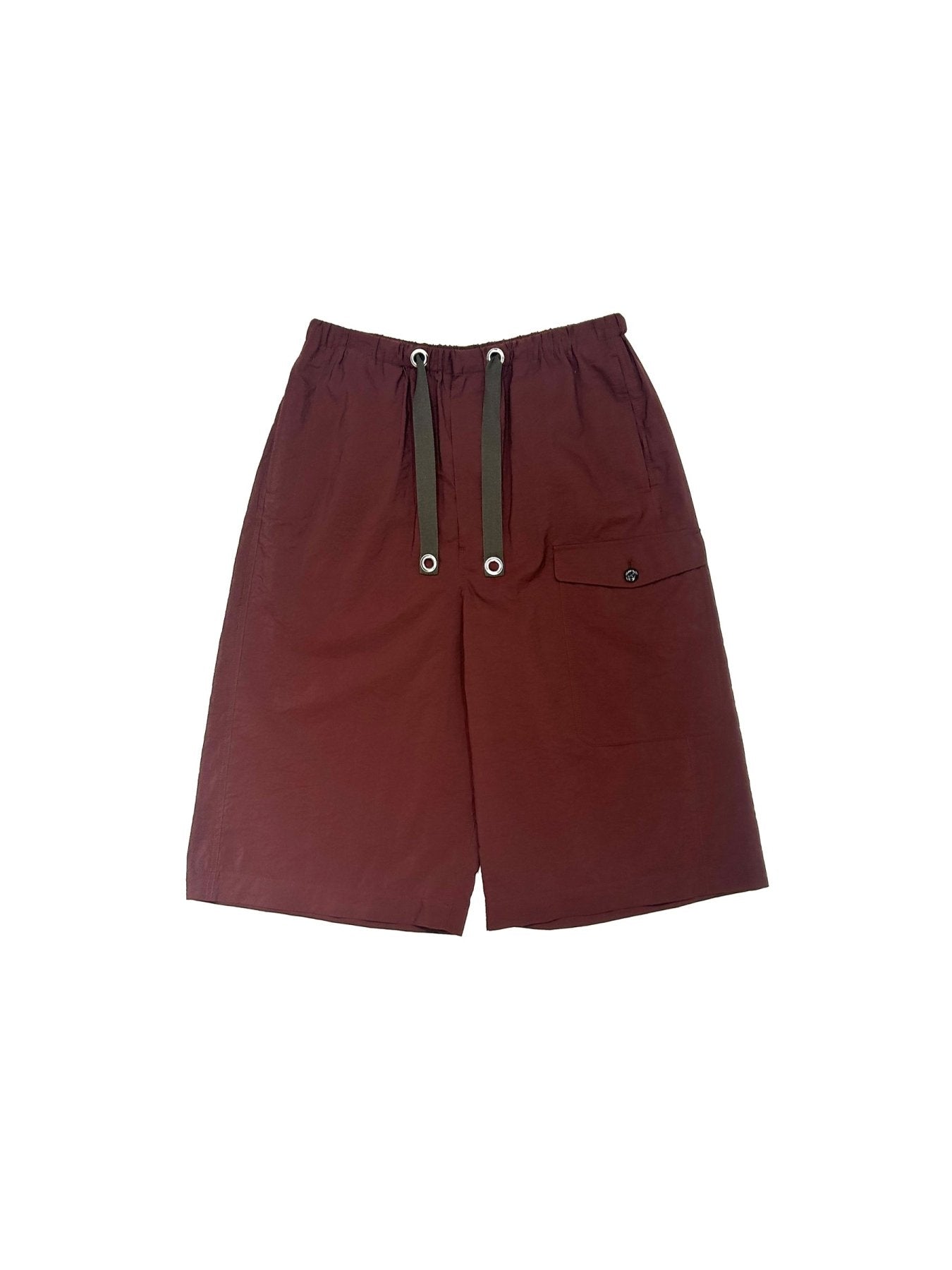 LEMAIRE Burgundy Cargo Easy Shorts