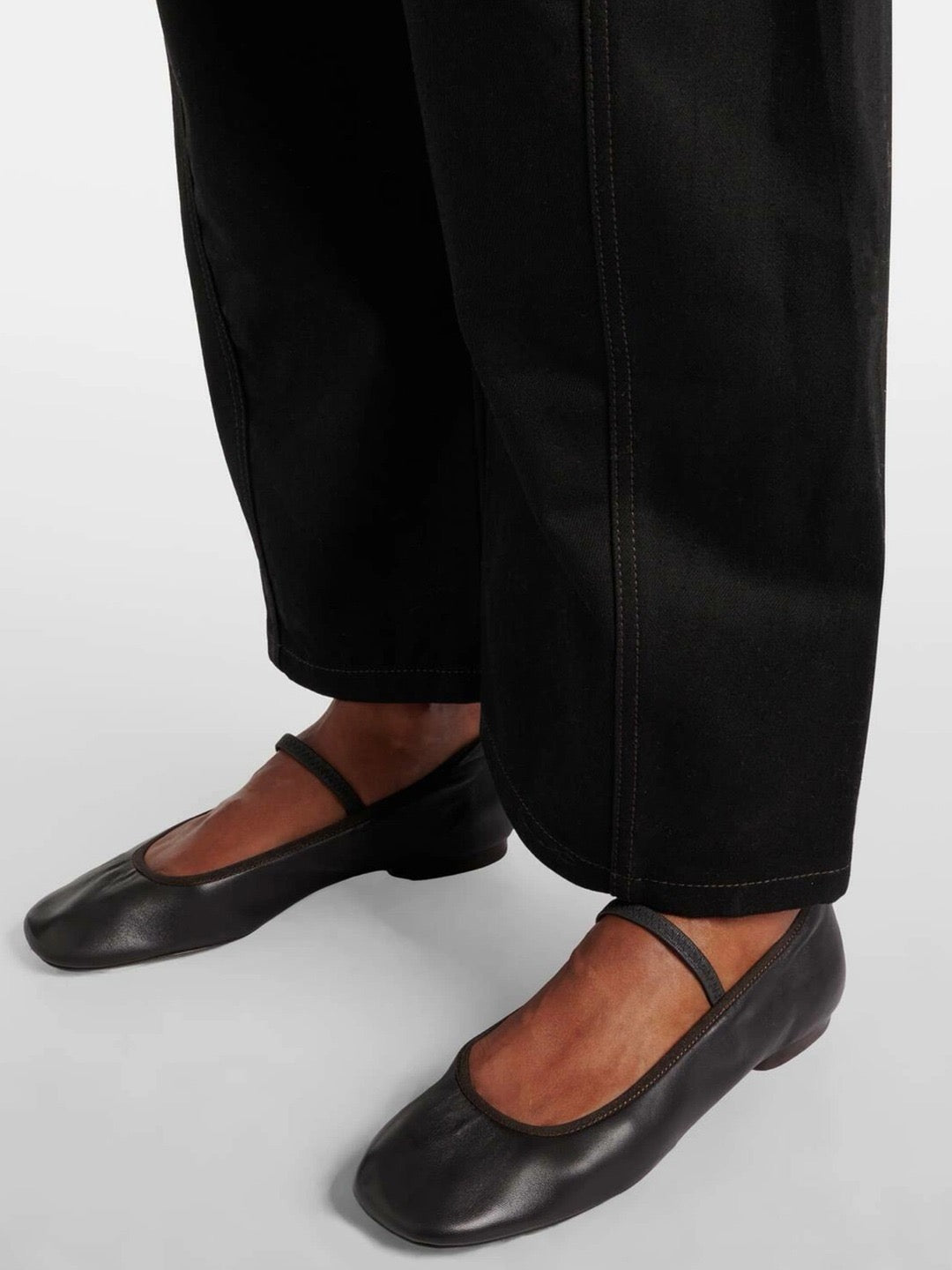 LEMAIRE Chocolate Square Ballerina Flat