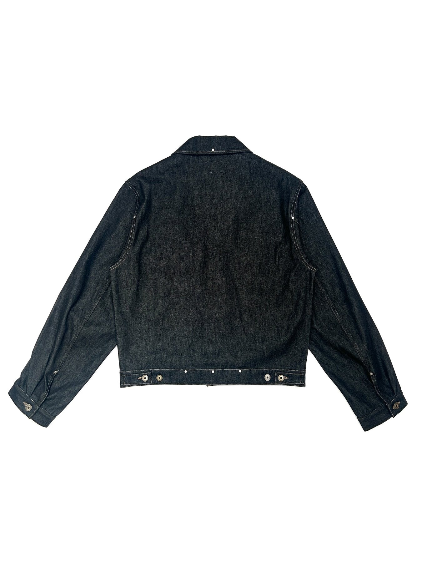 LEMAIRE Grey Trucker Jacket With Studs