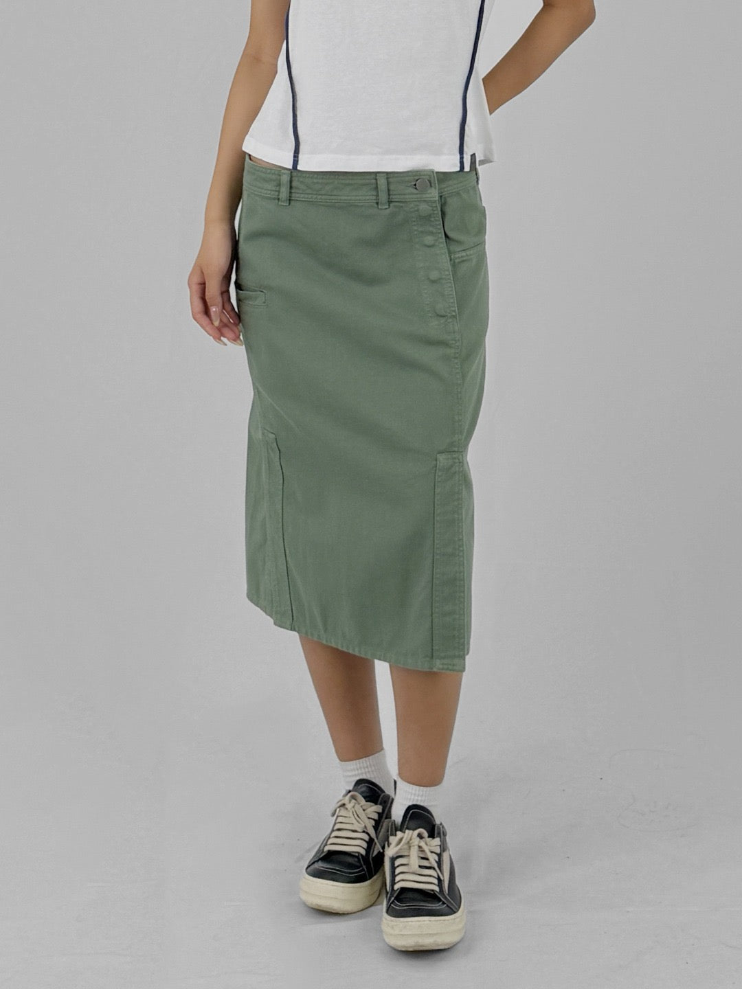 LEMAIRE Hedge Green Straight Skirts