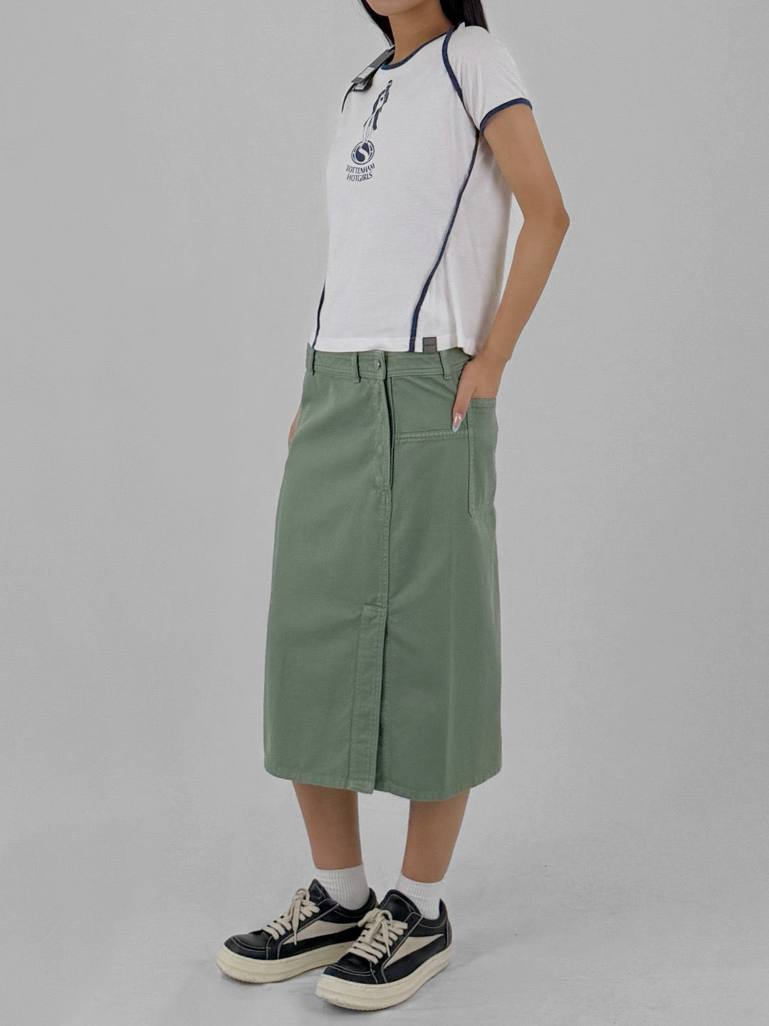 LEMAIRE Hedge Green Straight Skirts