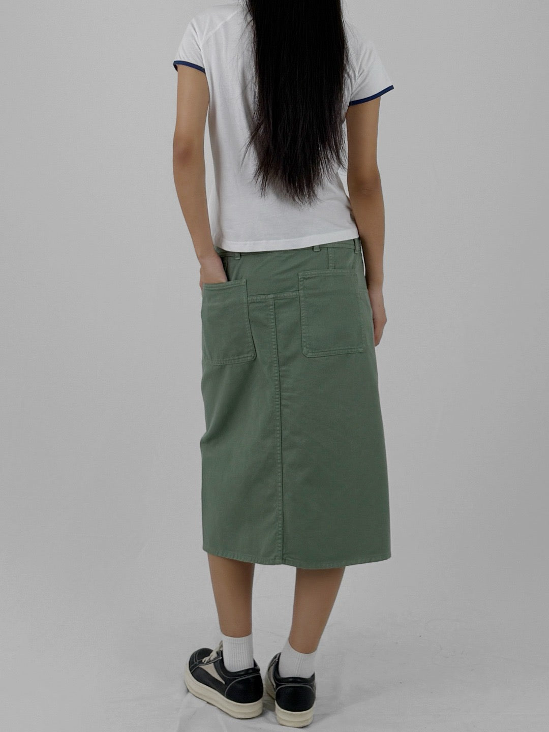 LEMAIRE Hedge Green Straight Skirts