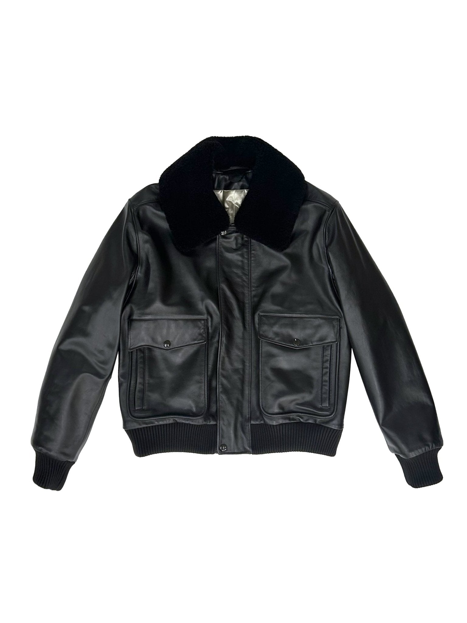 LEMAIRE - Leather Blouson - AW25 - BR514 CHARRED OAK