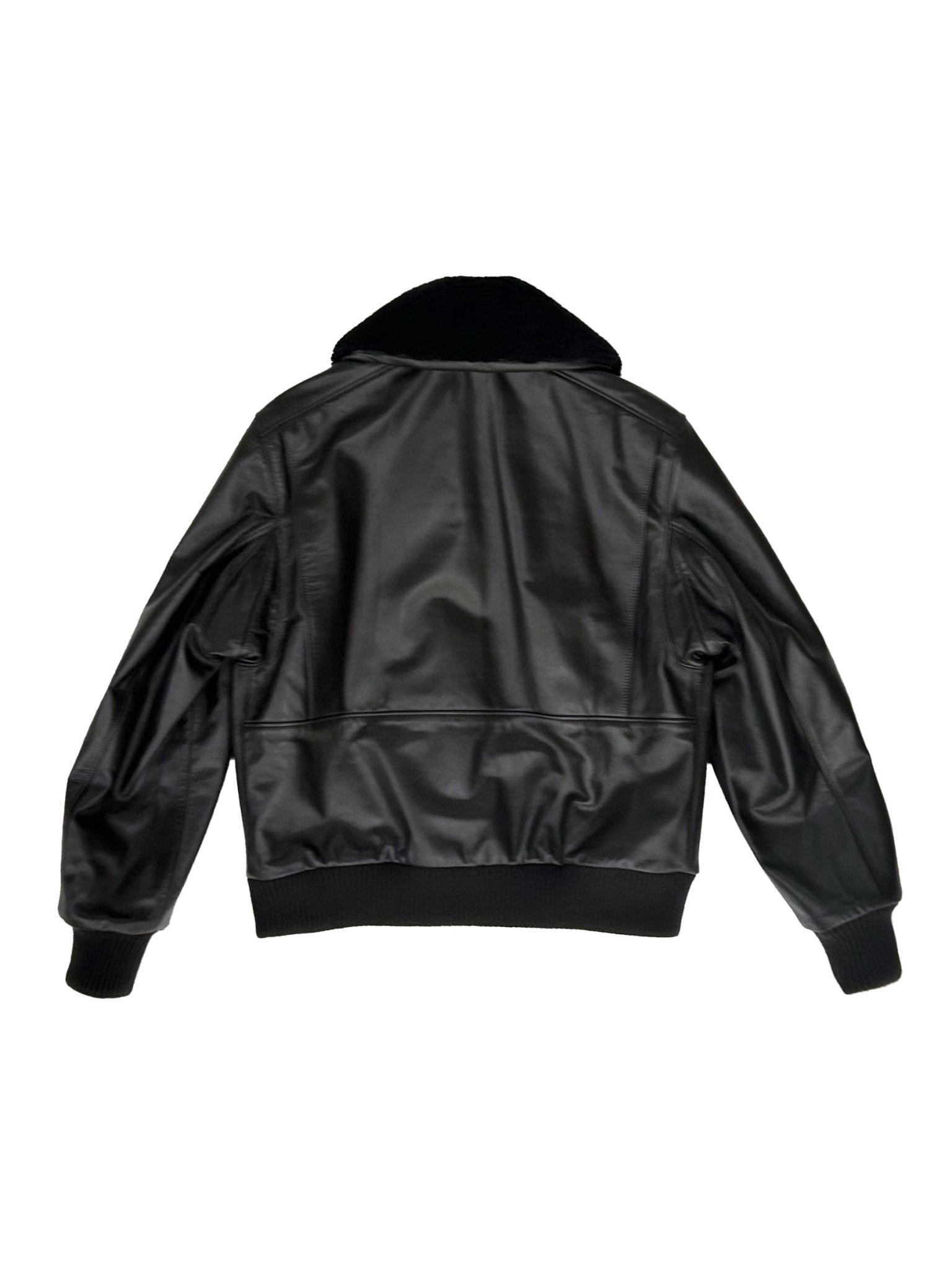 LEMAIRE - Leather Blouson - AW25 - BR514 CHARRED OAK