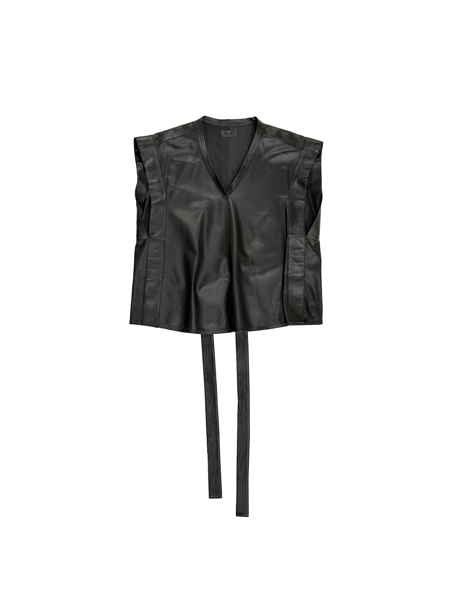 LEMAIRE - Leather Chasuble - SS25 - DARKCHOCOLATE