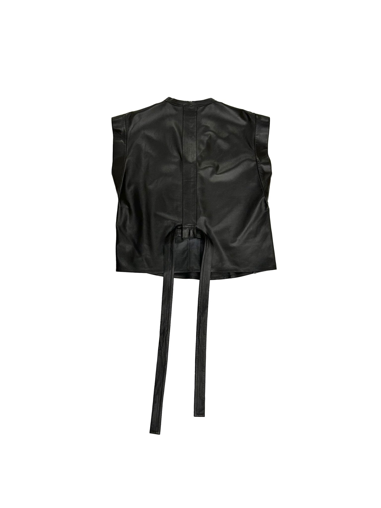 LEMAIRE - Leather Chasuble - SS25 - DARKCHOCOLATE