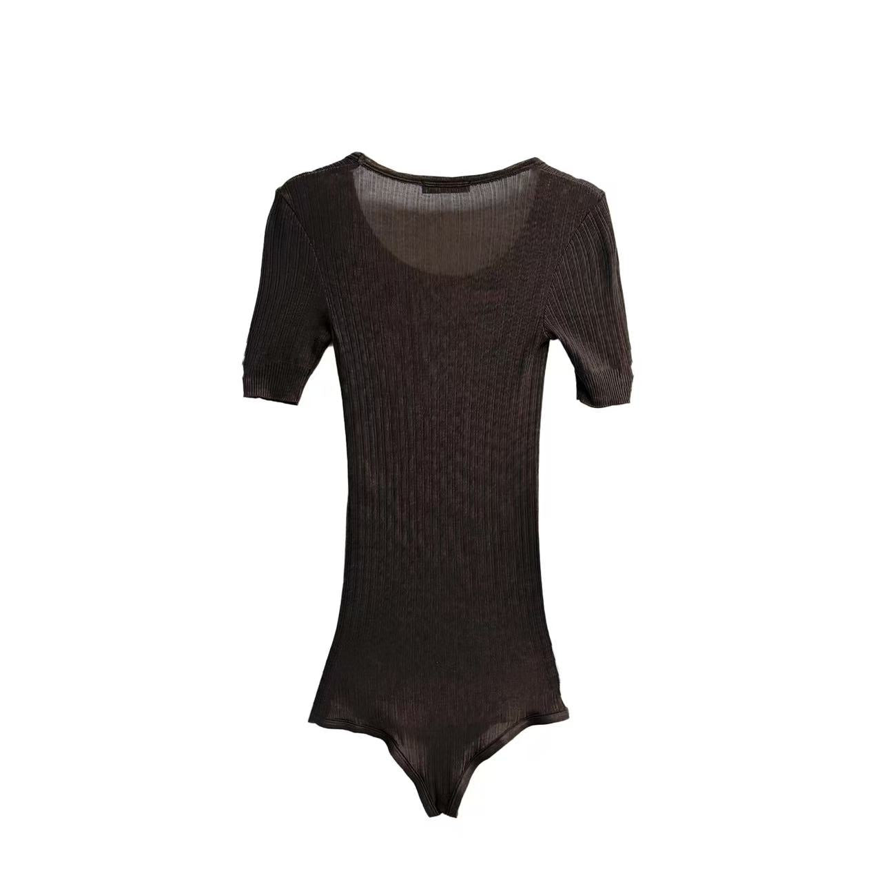 LEMAIRE - RIB BODY - SS24 - DARK CHOCOLATE